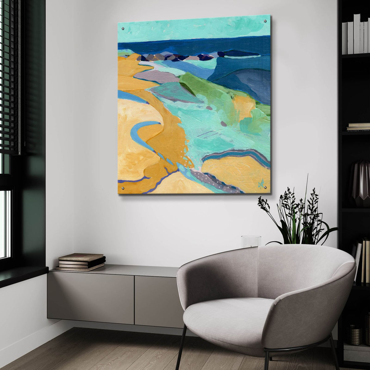 Seaside by Ann Thompson Nemcosky - 36x36 acrylic wall art in a room
