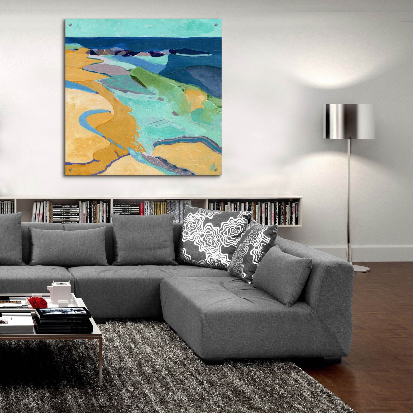 Epic Art 'Seaside' by Ann Thompson Nemcosky, Acrylic Glass Wall Art,36x36