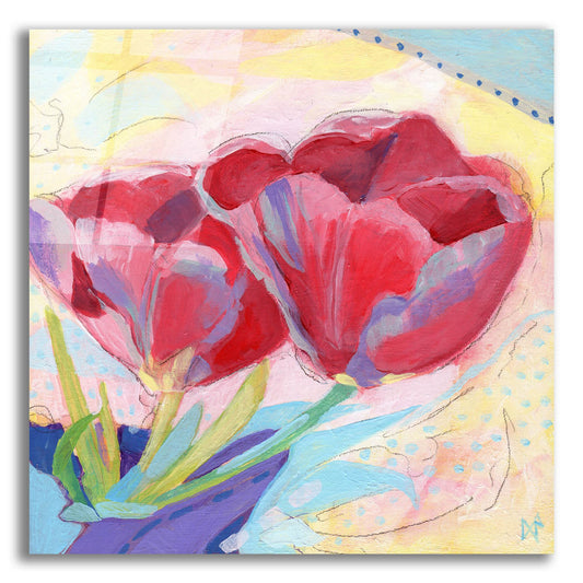 Epic Art 'Tulips No 2' by Ann Thompson Nemcosky, Acrylic Glass Wall Art