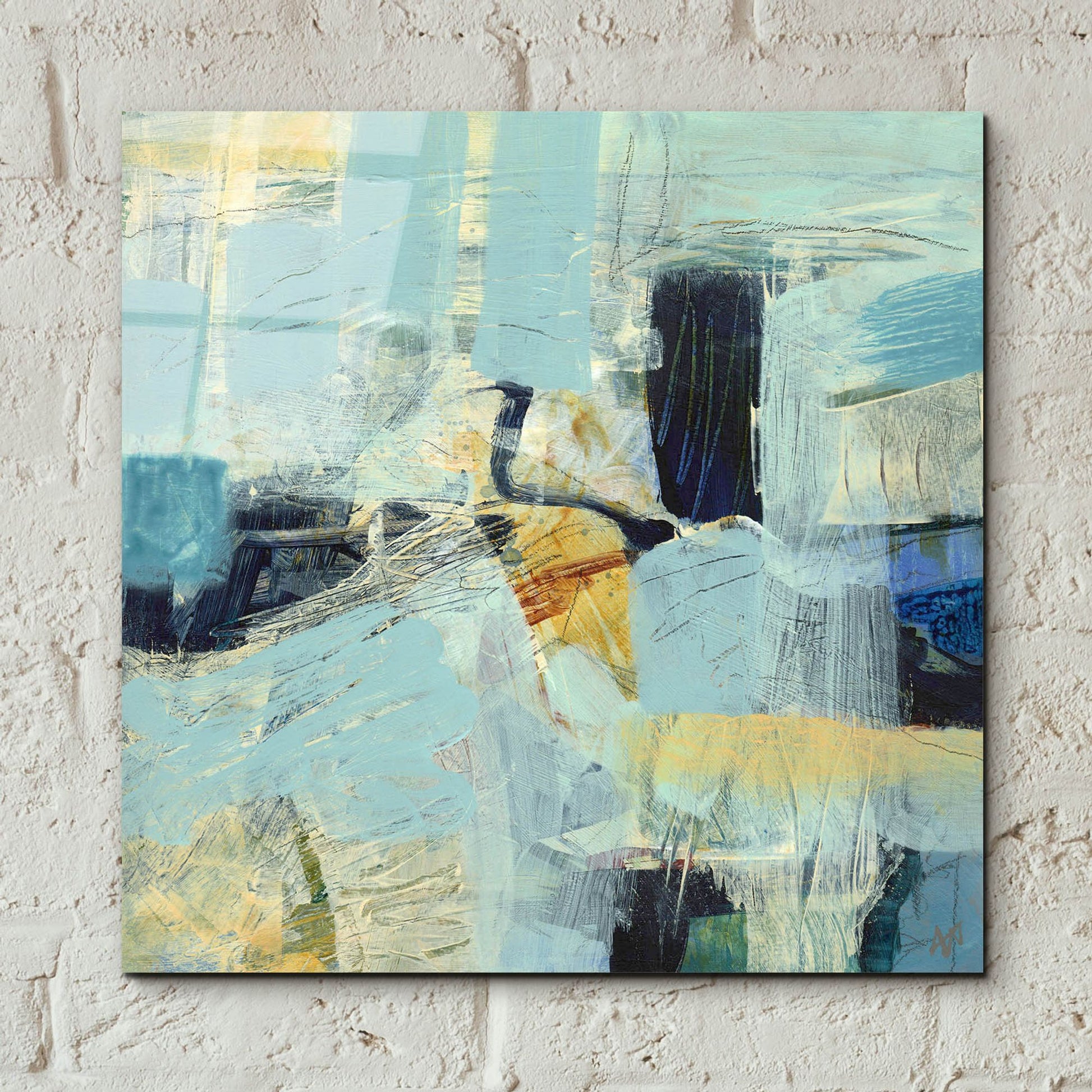 Epic Art 'Tideline No 1' by Ann Thompson Nemcosky, Acrylic Glass Wall Art,12x12