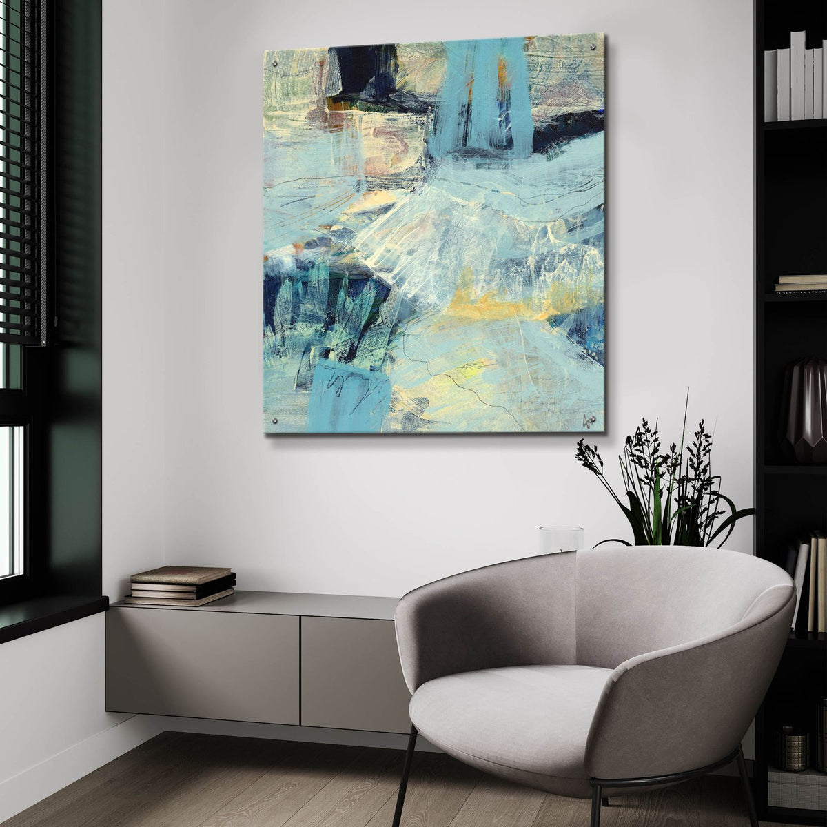 Tideline No 2 by Ann Thompson Nemcosky - 36x36 acrylic wall art in a room