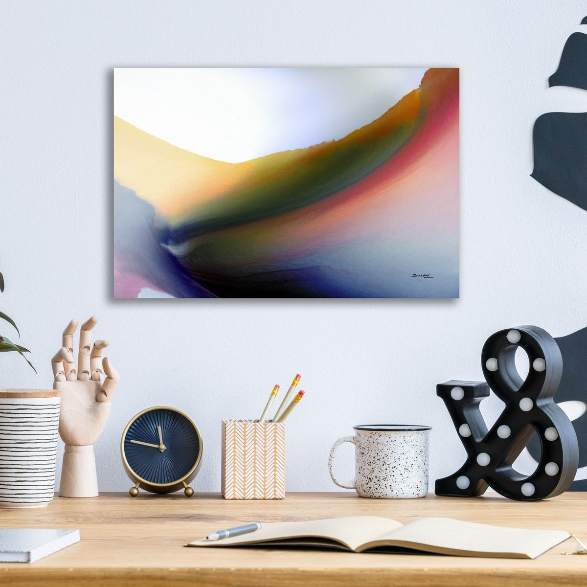 Being 02B by Bassmi Ibrahim - 16x12 acrylic wall art in a room