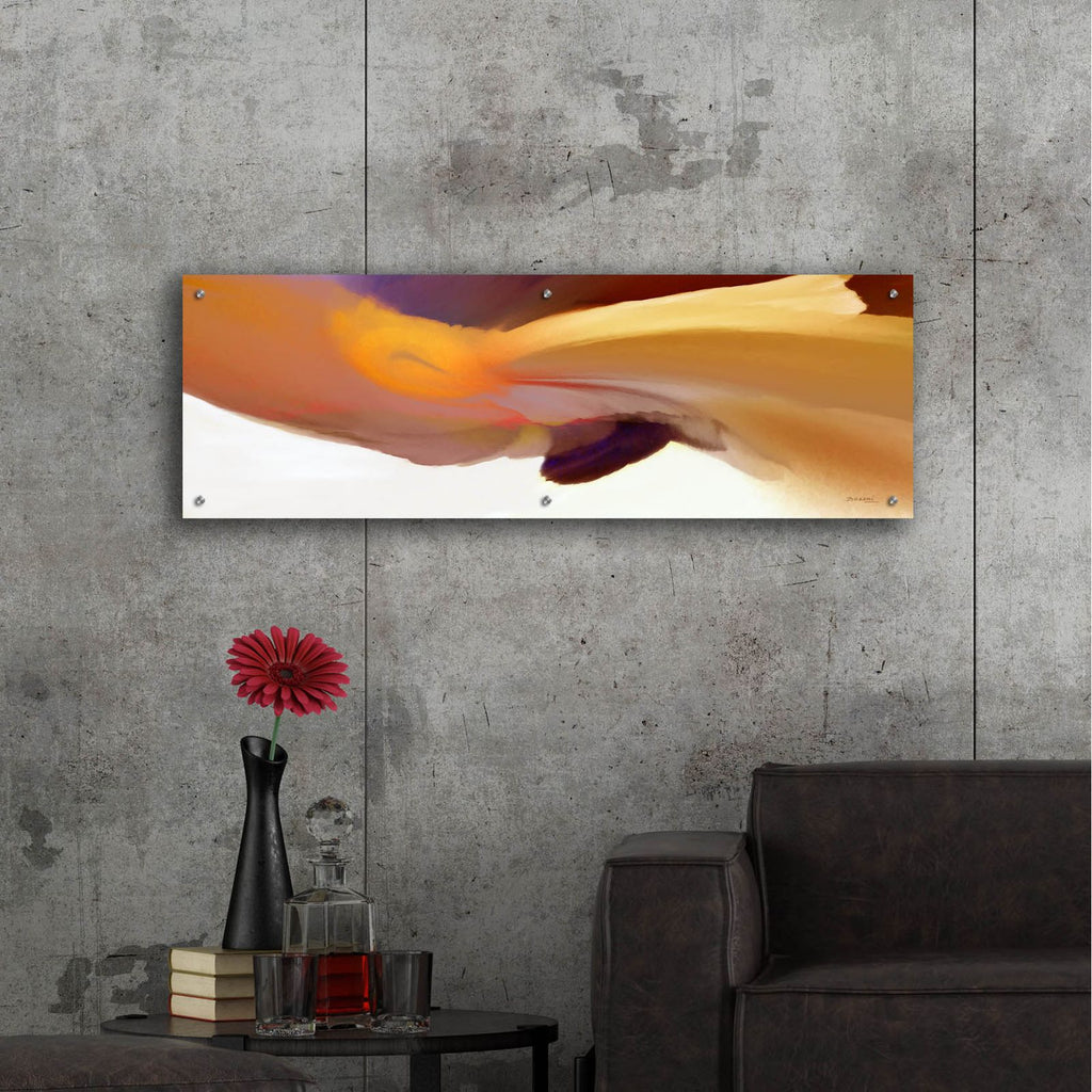 Embrace 1 by Bassmi Ibrahim - 48x16 acrylic wall art in a room