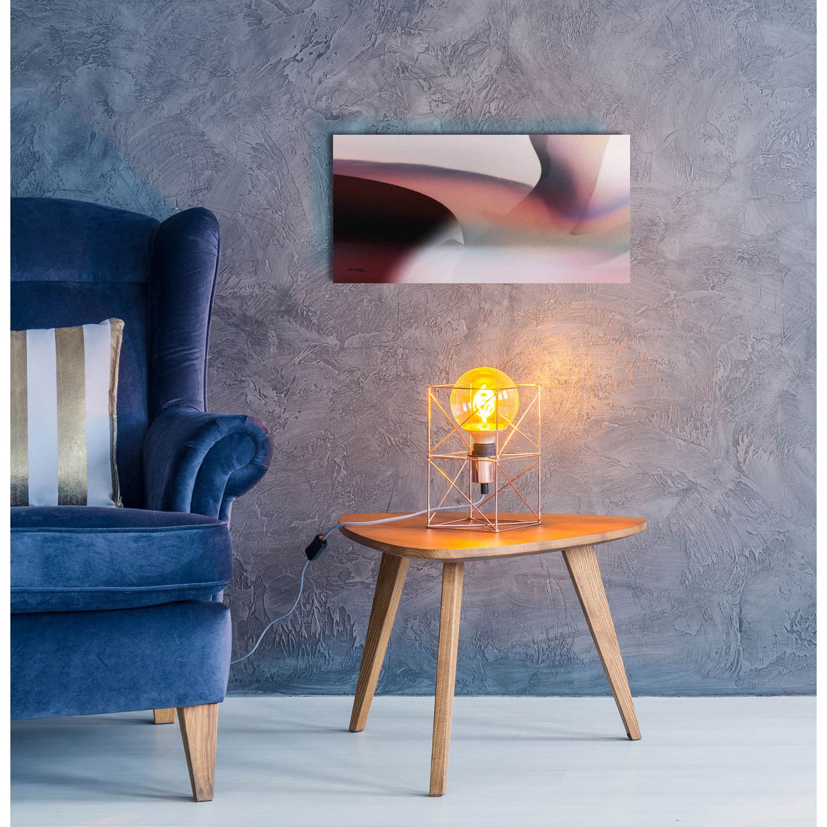 Movement 1 by Bassmi Ibrahim - 24x12 acrylic wall art in a room