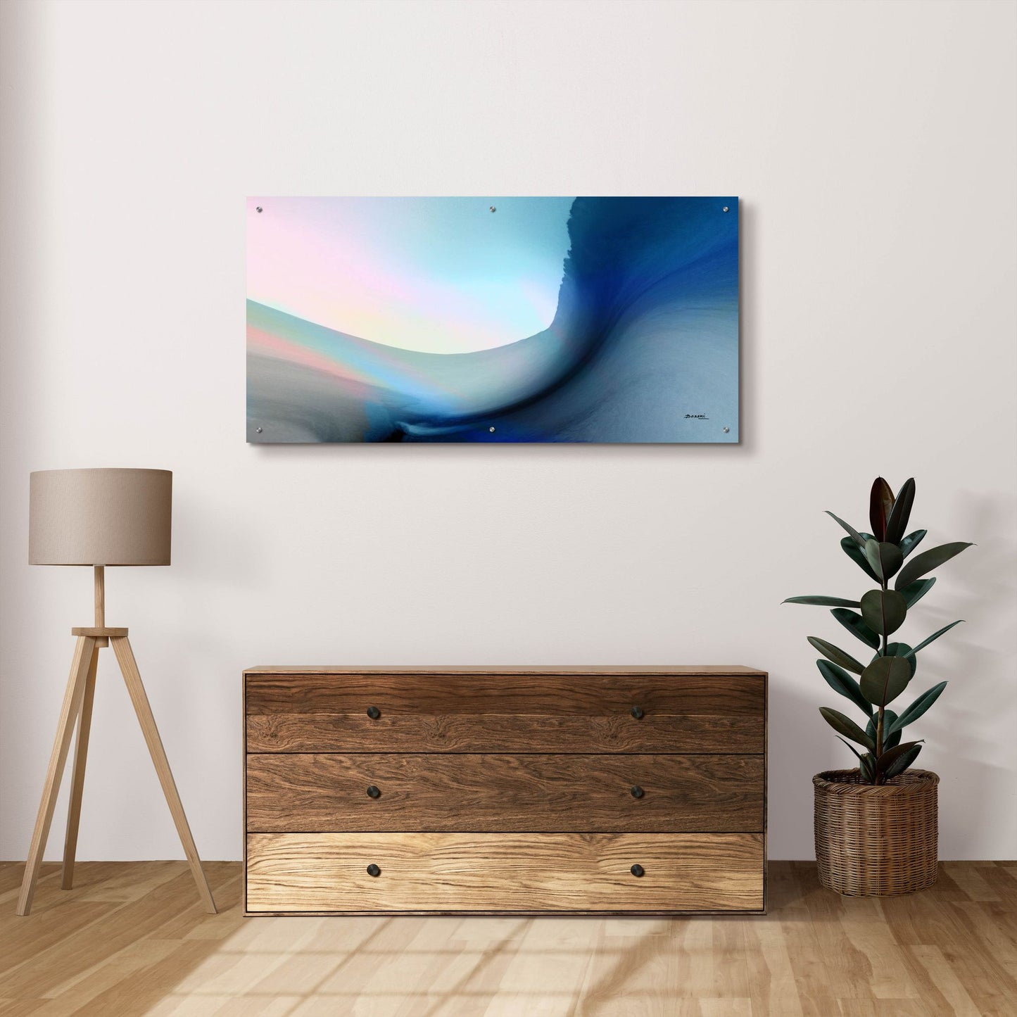 Epic Art 'Ocean Vibes 1' by Bassmi Ibrahim, Acrylic Glass Wall Art,48x24