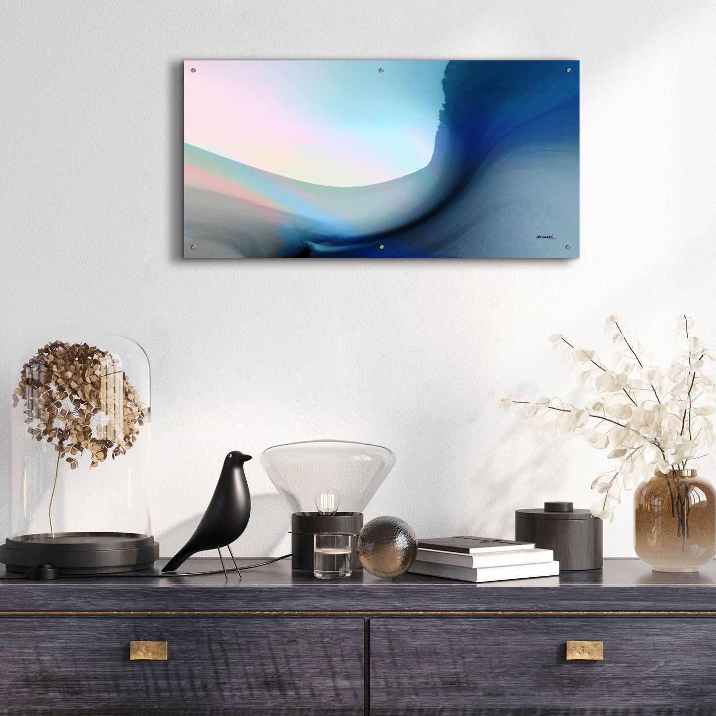 Epic Art 'Ocean Vibes 1' by Bassmi Ibrahim, Acrylic Glass Wall Art,48x24