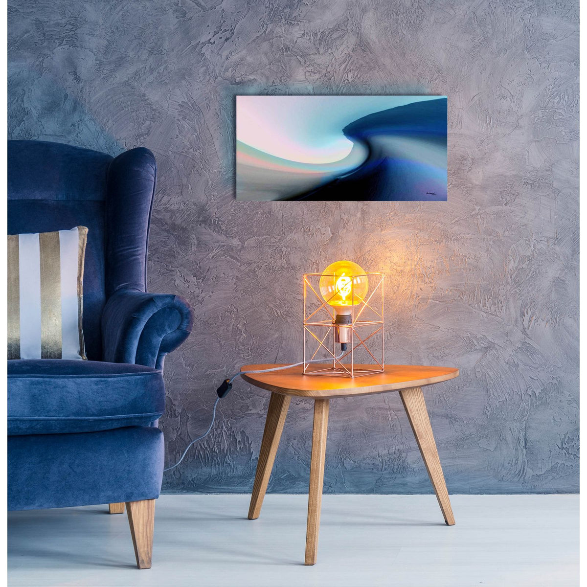 Ocean Vibes 2 by Bassmi Ibrahim - 24x12 acrylic wall art in a room