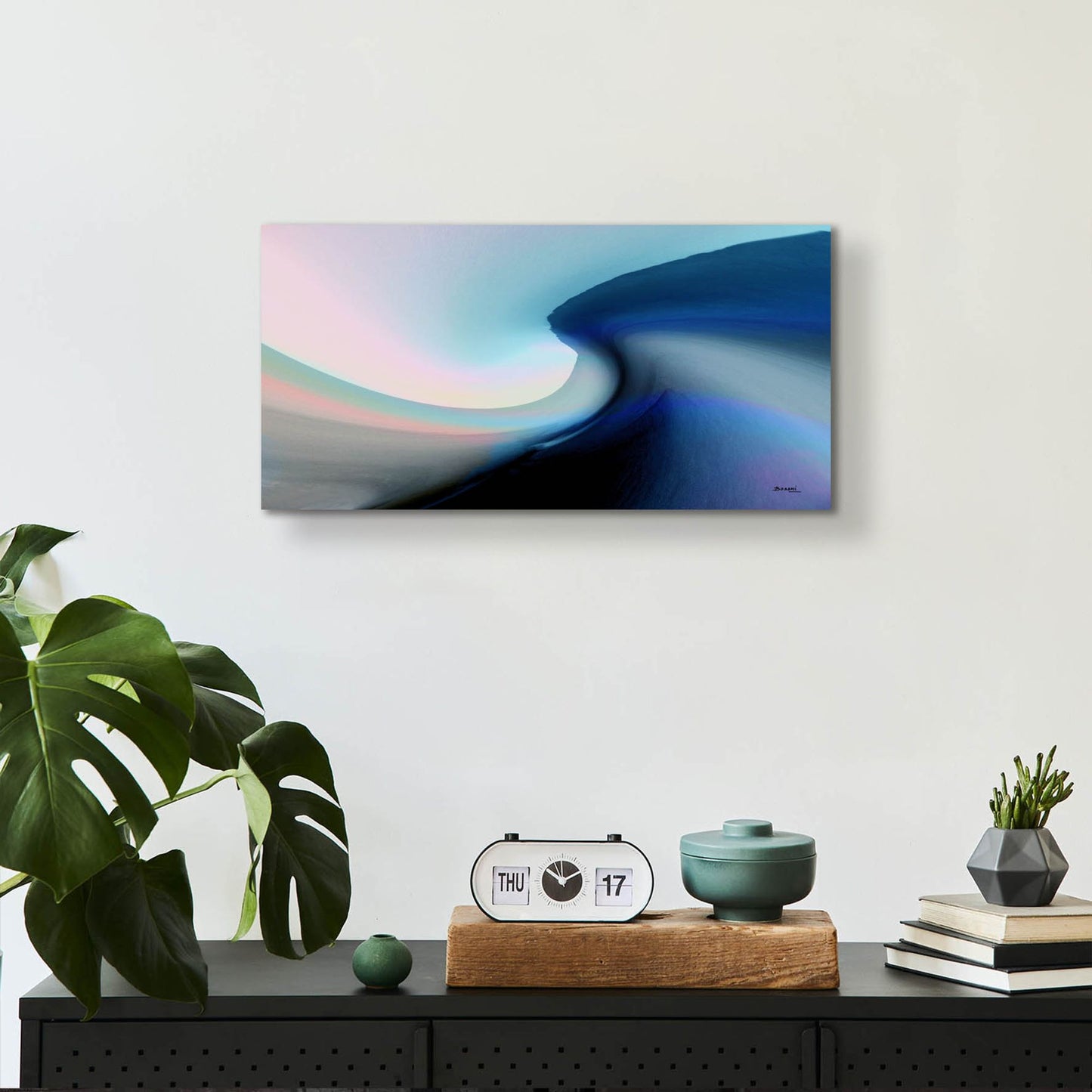 Epic Art 'Ocean Vibes 2' by Bassmi Ibrahim, Acrylic Glass Wall Art,24x12