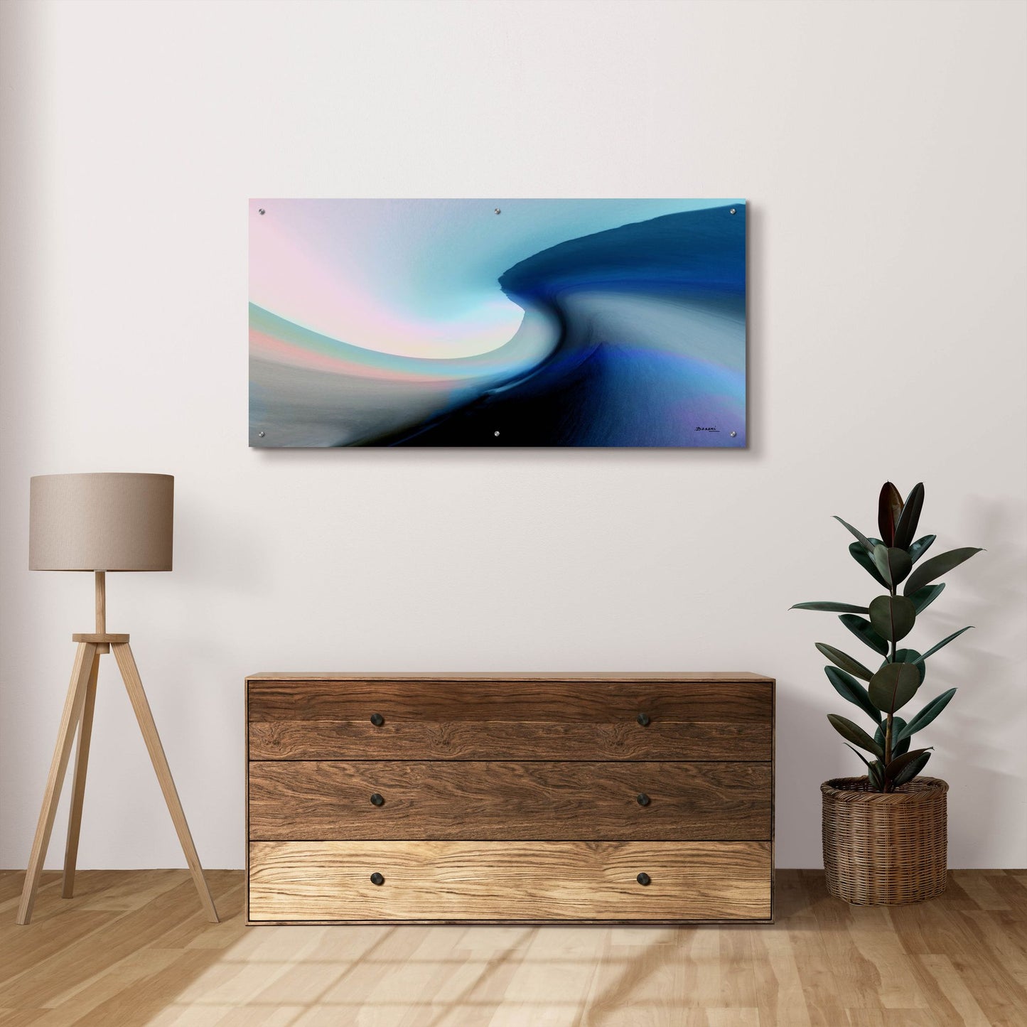 Epic Art 'Ocean Vibes 2' by Bassmi Ibrahim, Acrylic Glass Wall Art,48x24