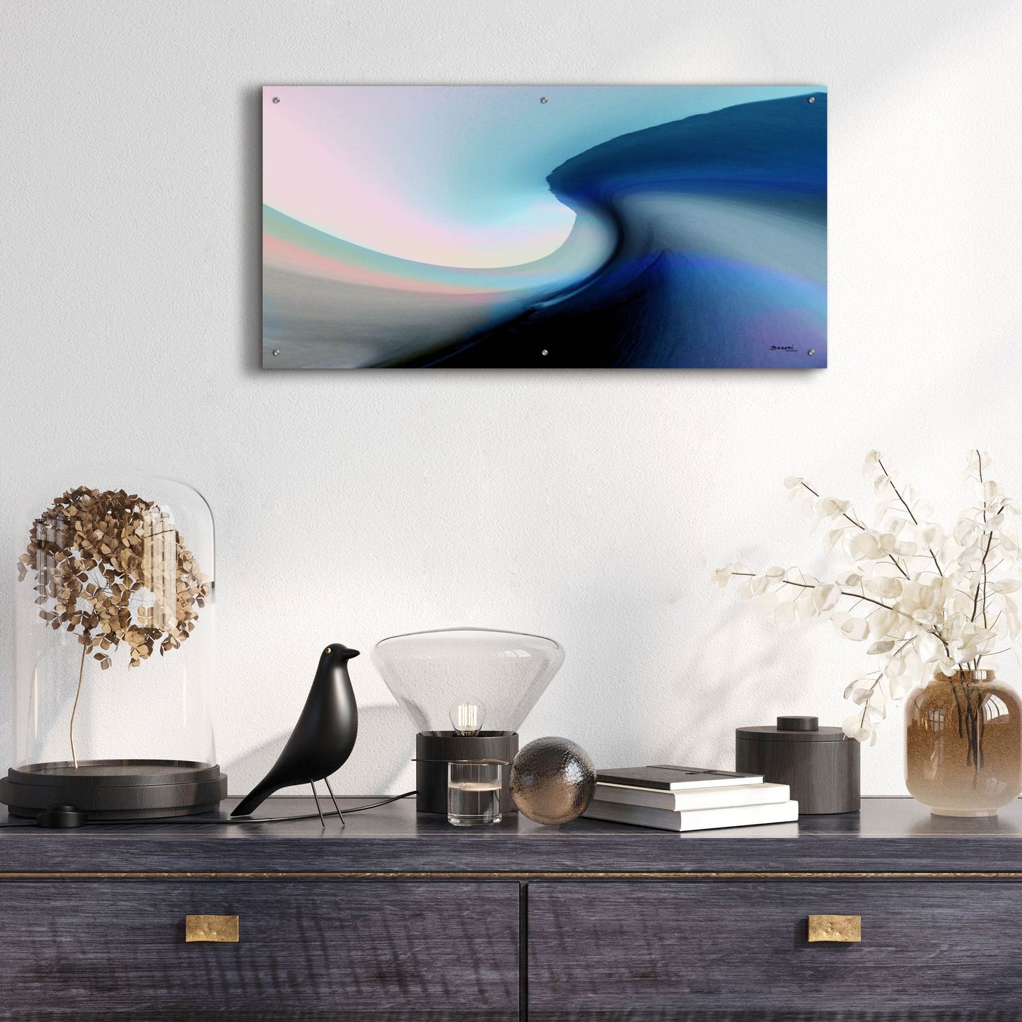 Epic Art 'Ocean Vibes 2' by Bassmi Ibrahim, Acrylic Glass Wall Art,48x24