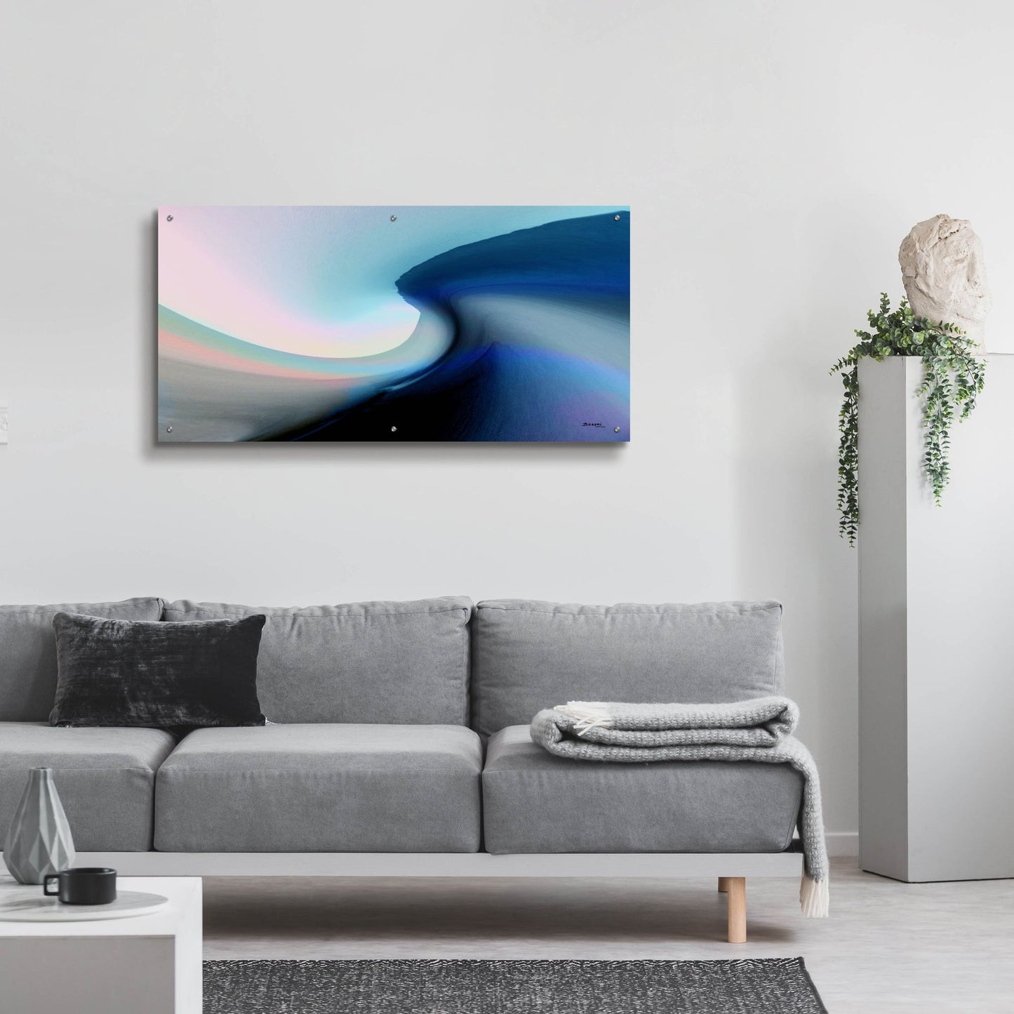 Epic Art 'Ocean Vibes 2' by Bassmi Ibrahim, Acrylic Glass Wall Art,48x24