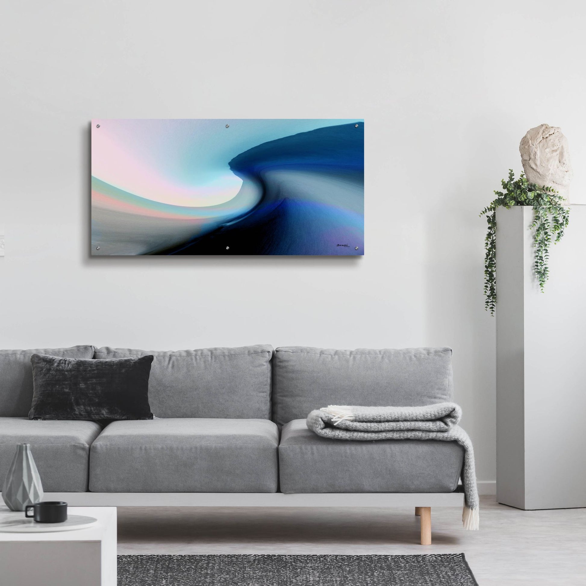 Epic Art 'Ocean Vibes 2' by Bassmi Ibrahim, Acrylic Glass Wall Art,48x24