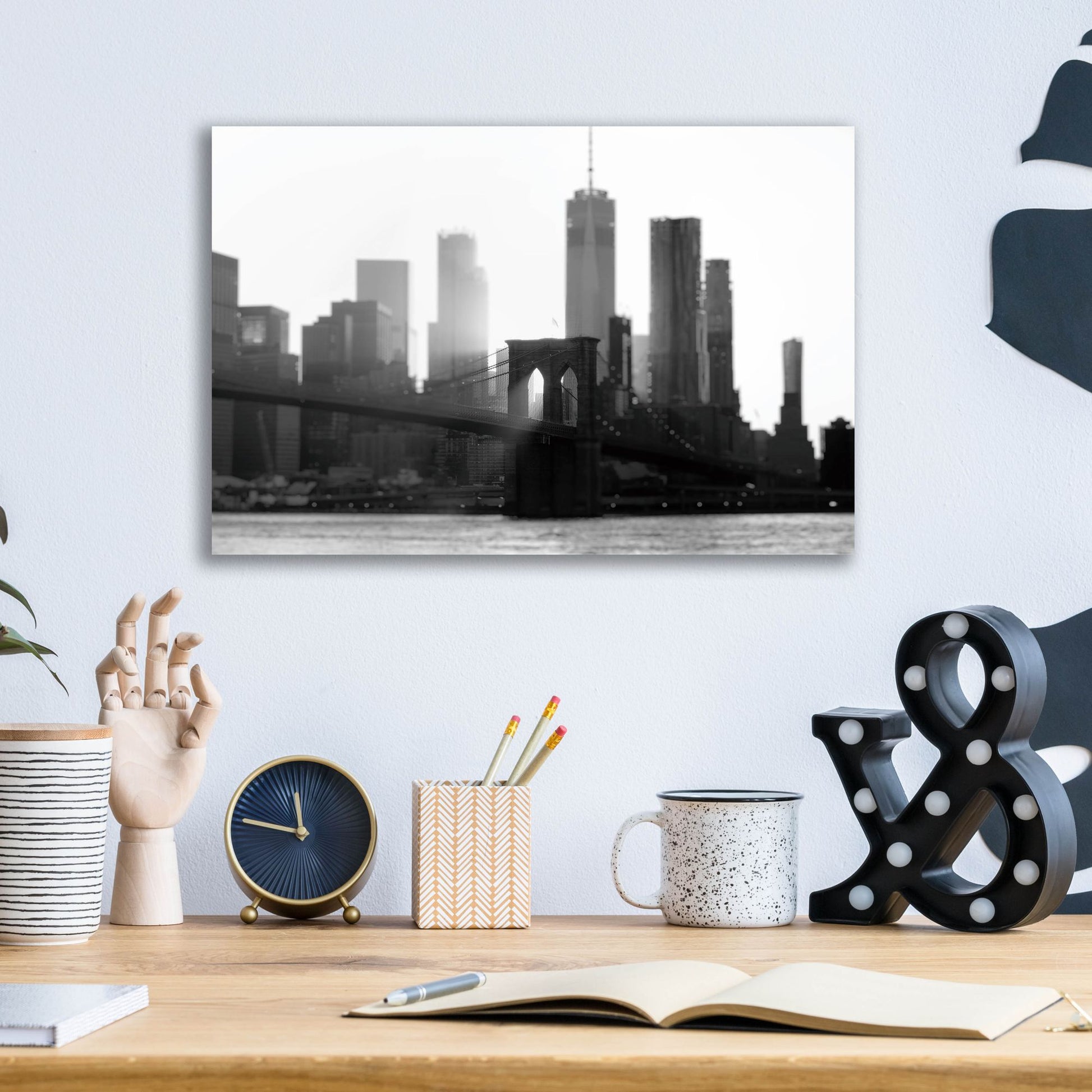 Epic Art 'New York 1' by Carina Okula, Acrylic Glass Wall Art,16x12