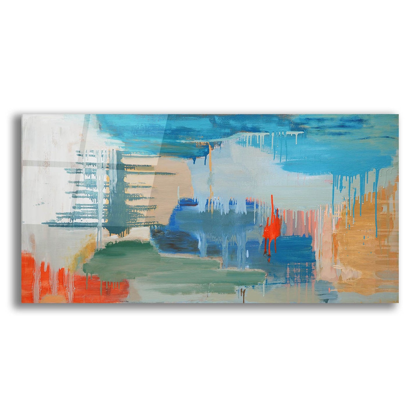 Epic Art 'Beacon' by Carolyn O'Neill, Acrylic Glass Wall Art,24x12