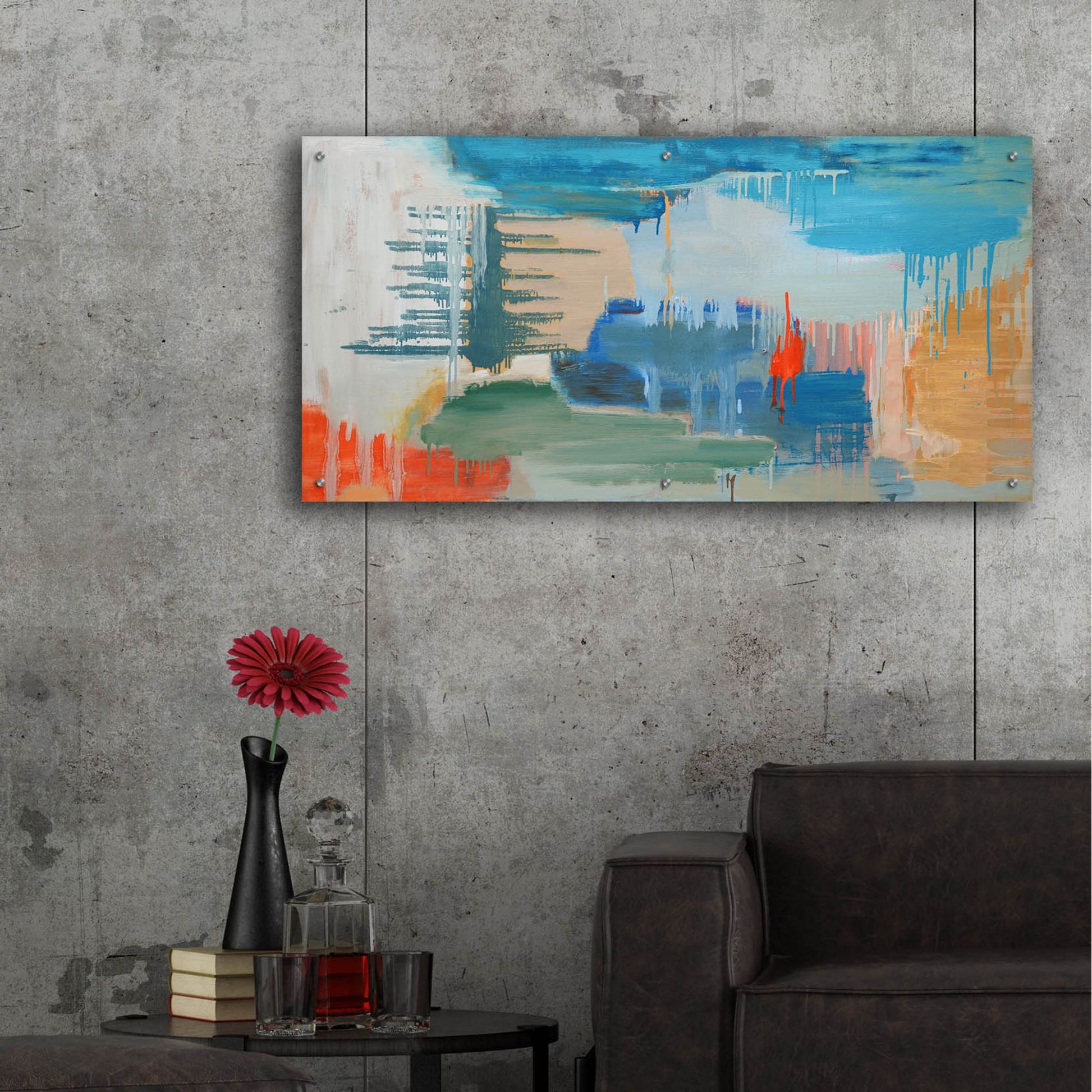 Epic Art 'Beacon' by Carolyn O'Neill, Acrylic Glass Wall Art,48x24