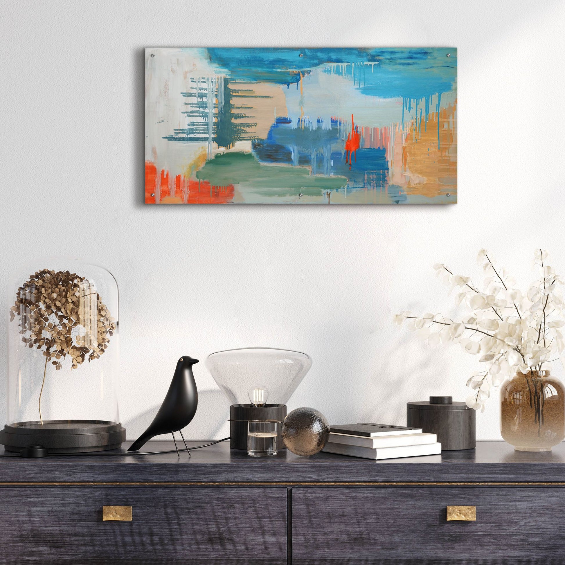 Epic Art 'Beacon' by Carolyn O'Neill, Acrylic Glass Wall Art,48x24