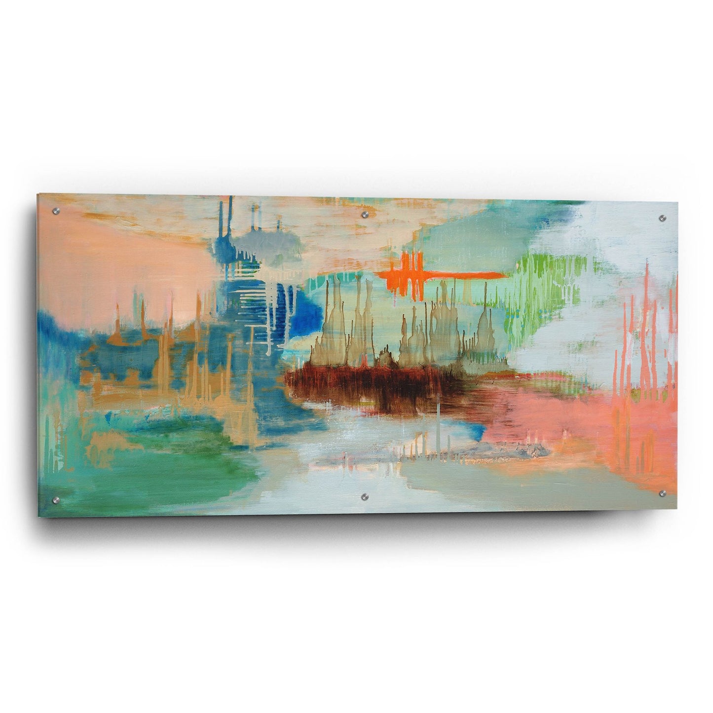 Epic Art 'From The Ashes' by Carolyn O'Neill, Acrylic Glass Wall Art,48x24