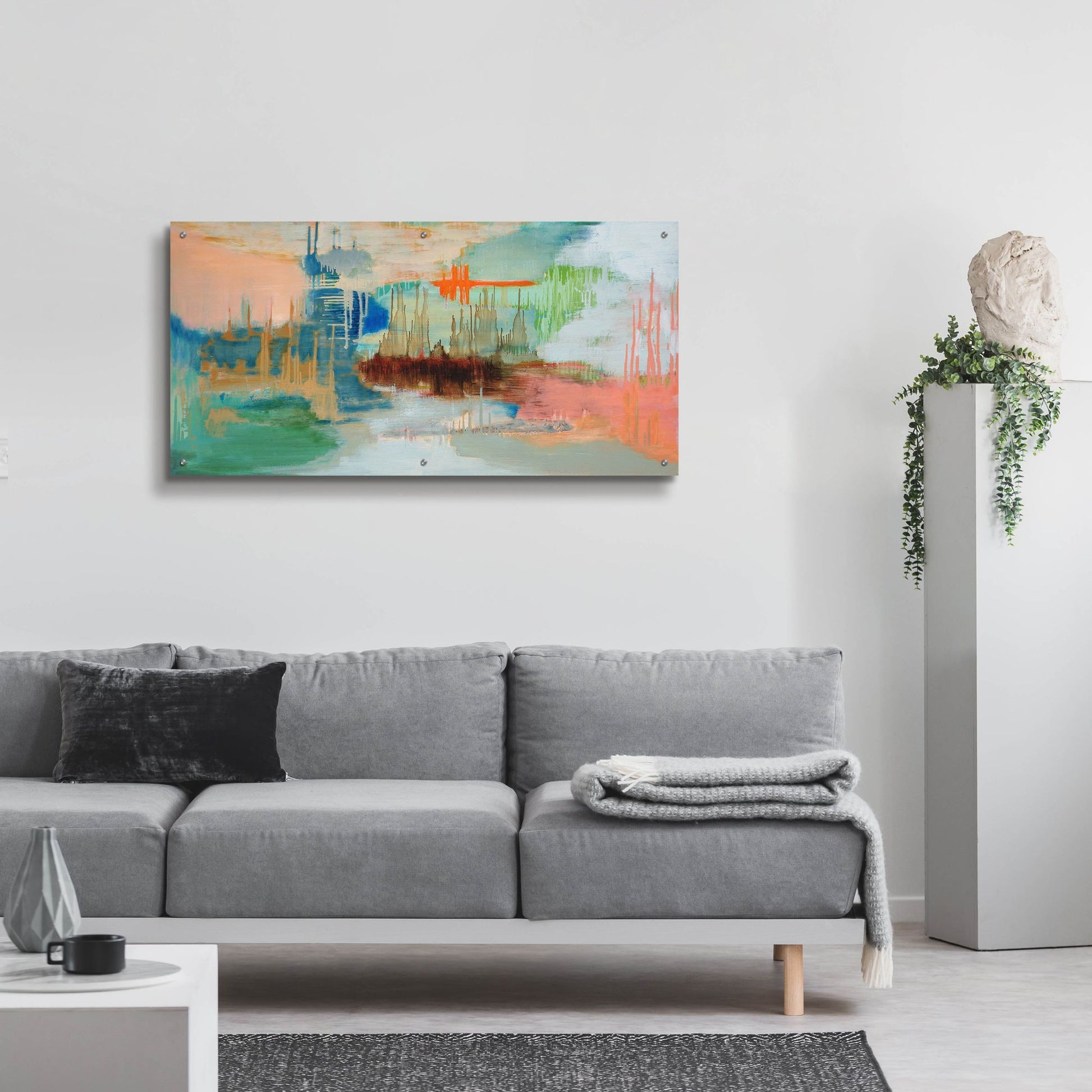 Epic Art 'From The Ashes' by Carolyn O'Neill, Acrylic Glass Wall Art,48x24