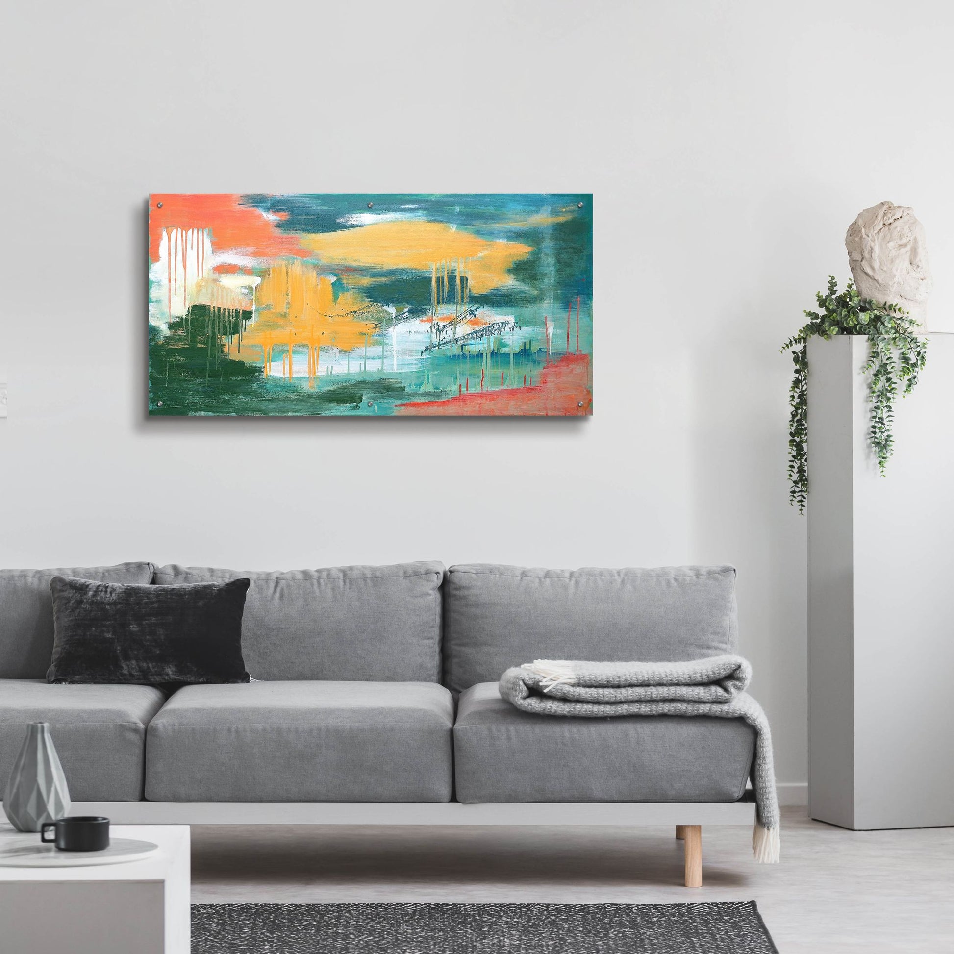 Epic Art 'Unveiling The Sky' by Carolyn O'Neill, Acrylic Glass Wall Art,48x24