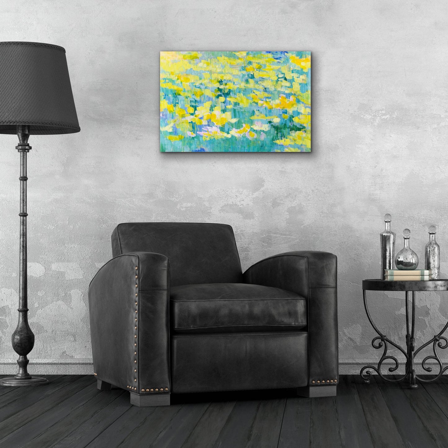 Epic Art 'And They Were All Yellow' by Cassandra Gillens, Acrylic Glass Wall Art,24x16