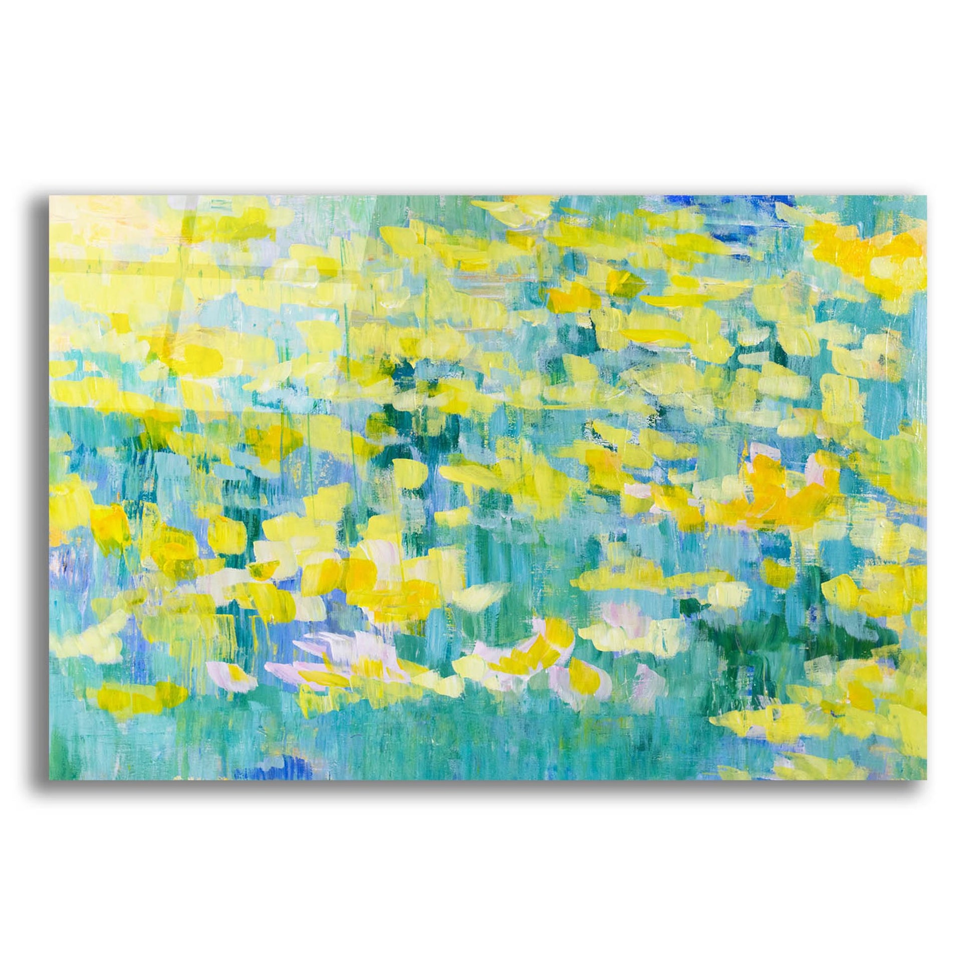 Epic Art 'And They Were All Yellow' by Cassandra Gillens, Acrylic Glass Wall Art,24x16