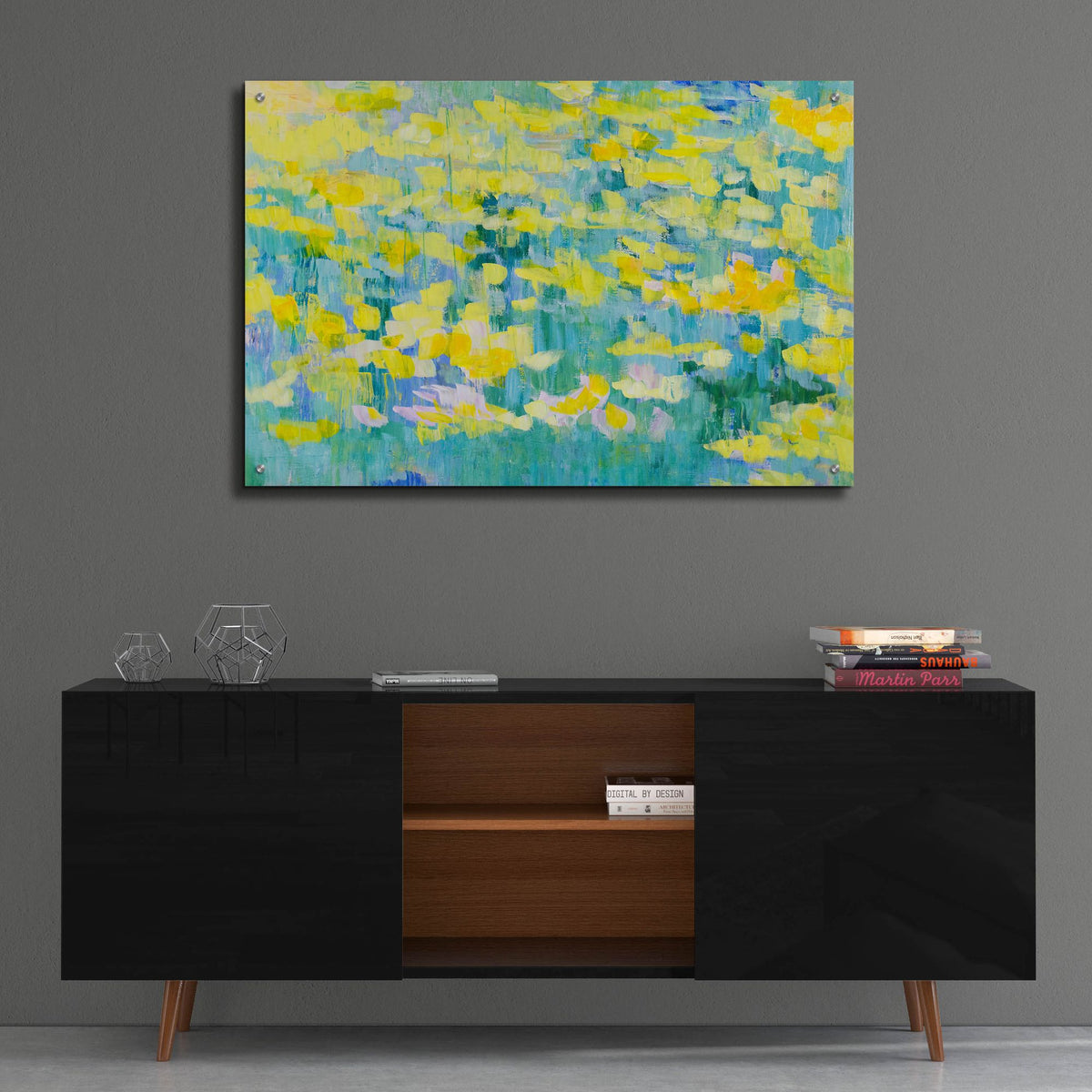 Epic Art 'And They Were All Yellow' by Cassandra Gillens, Acrylic Glass Wall Art,36x24