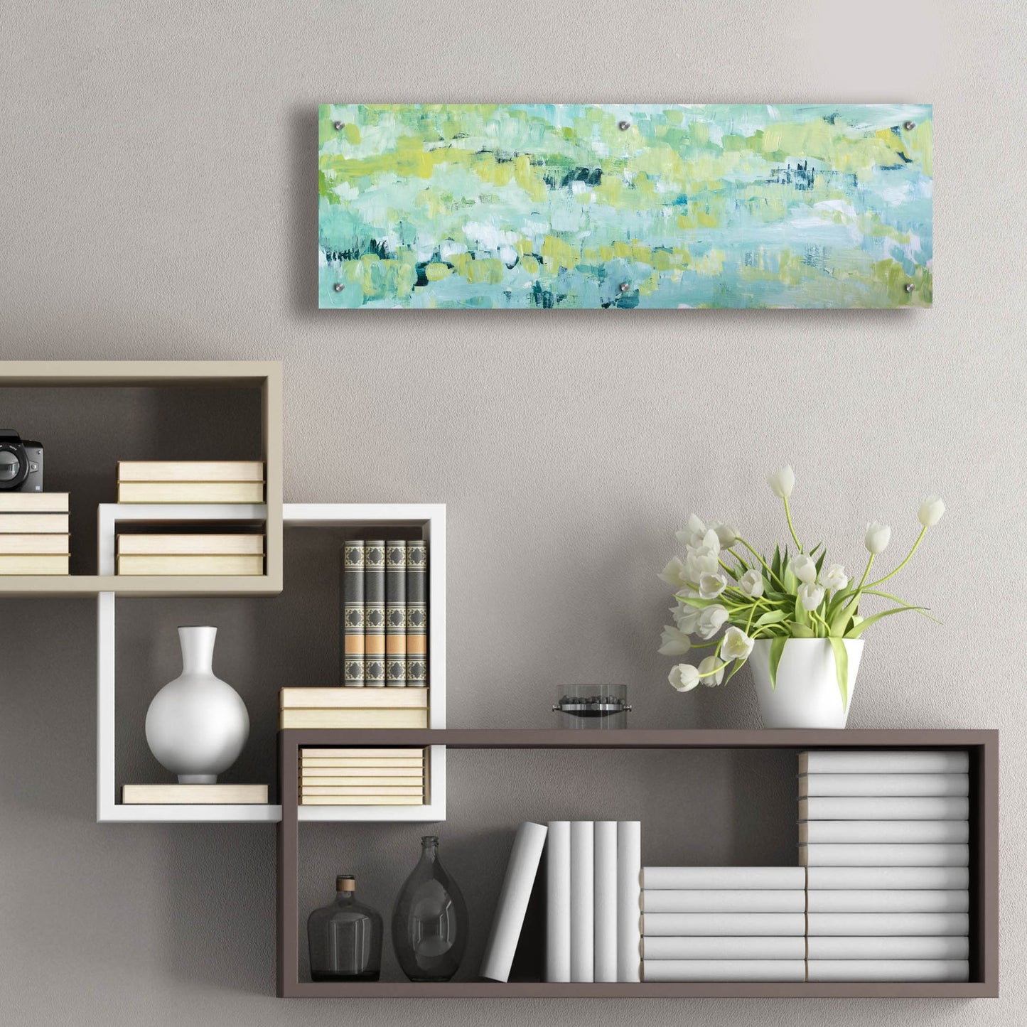 Epic Art 'Except In Spring' by Cassandra Gillens, Acrylic Glass Wall Art,36x12