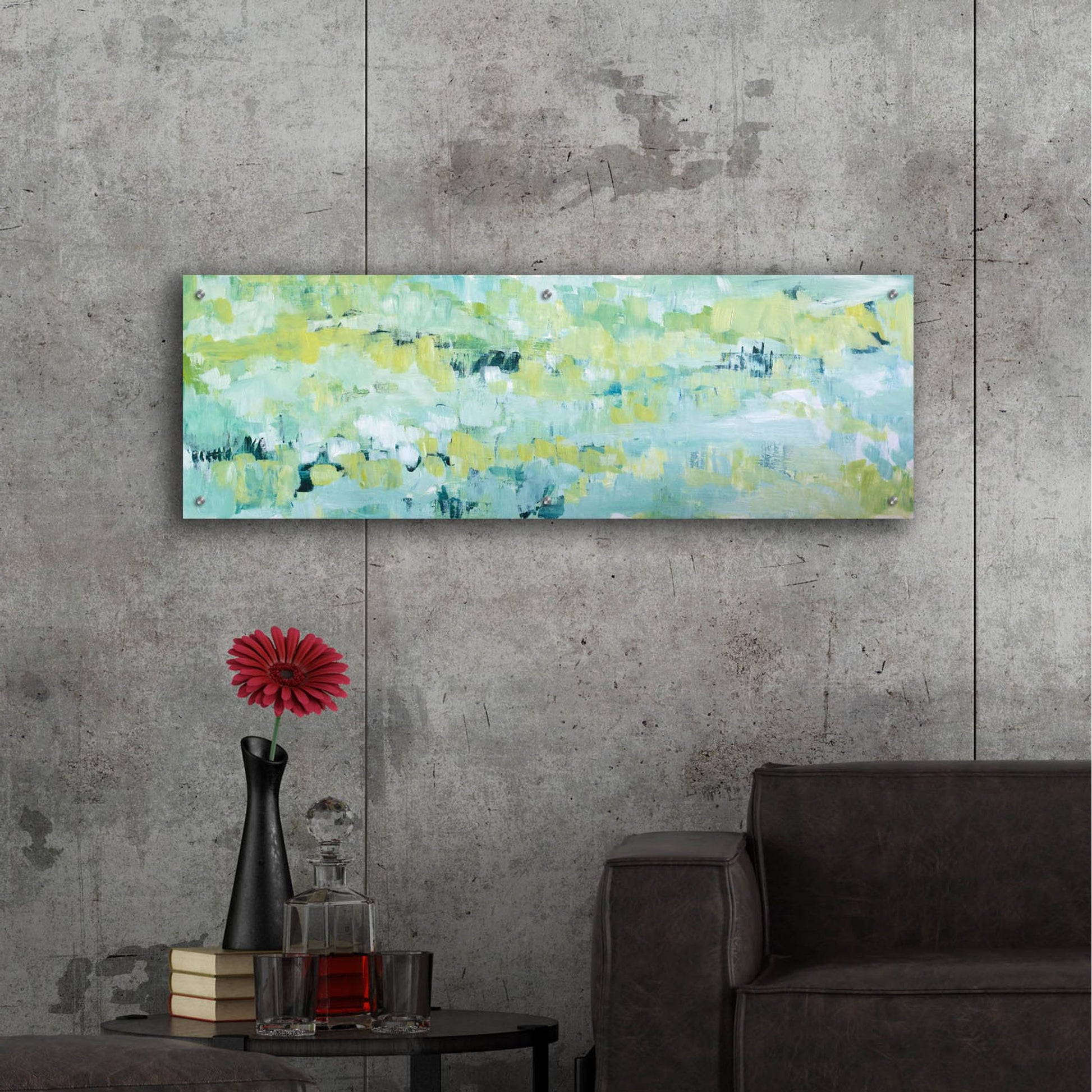 Epic Art 'Except In Spring' by Cassandra Gillens, Acrylic Glass Wall Art,48x16