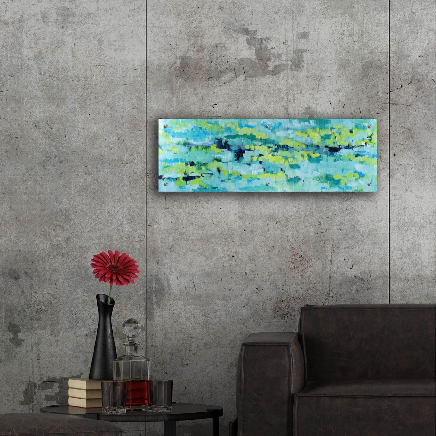 Epic Art 'Except When Soft Rains' by Cassandra Gillens, Acrylic Glass Wall Art,36x12