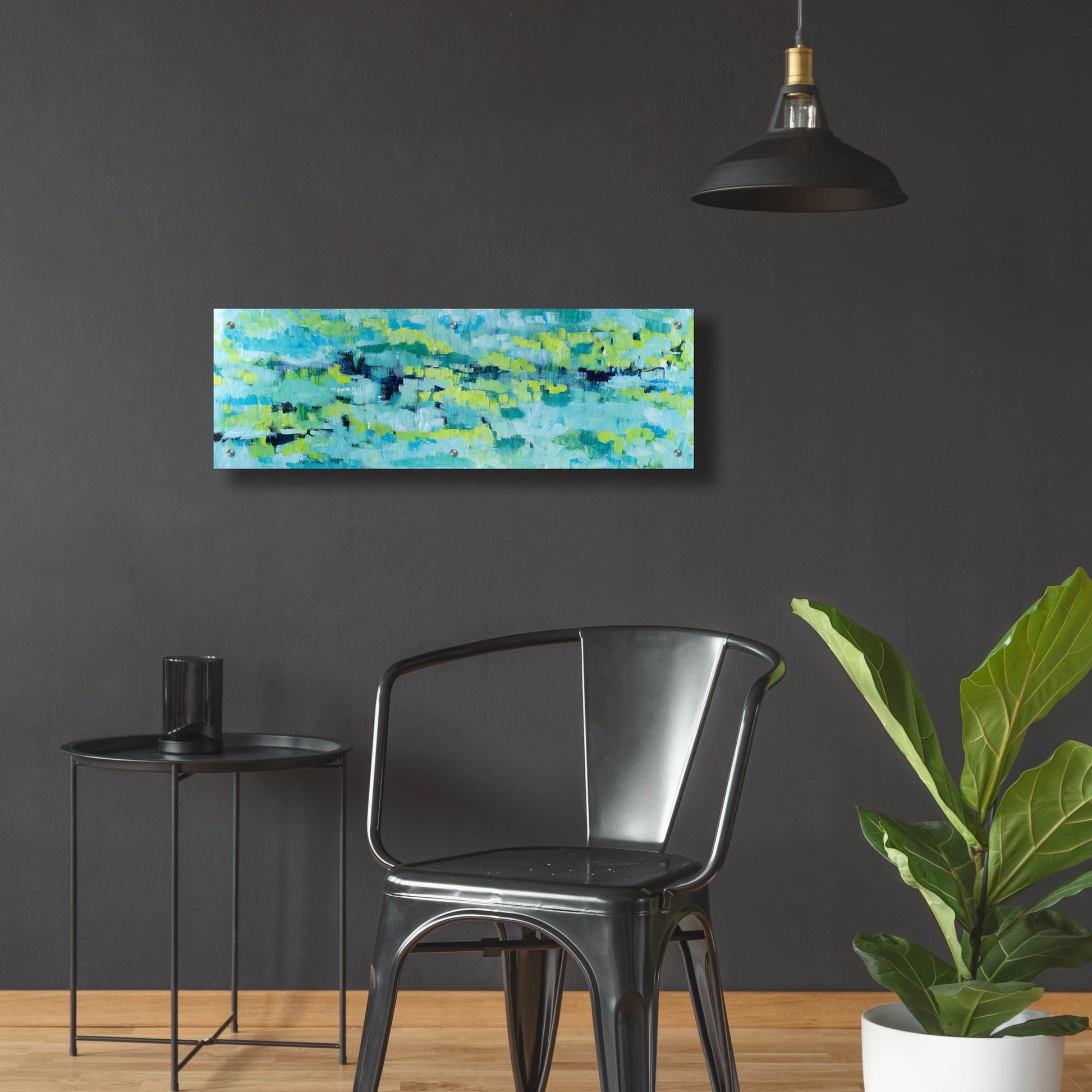 Epic Art 'Except When Soft Rains' by Cassandra Gillens, Acrylic Glass Wall Art,36x12