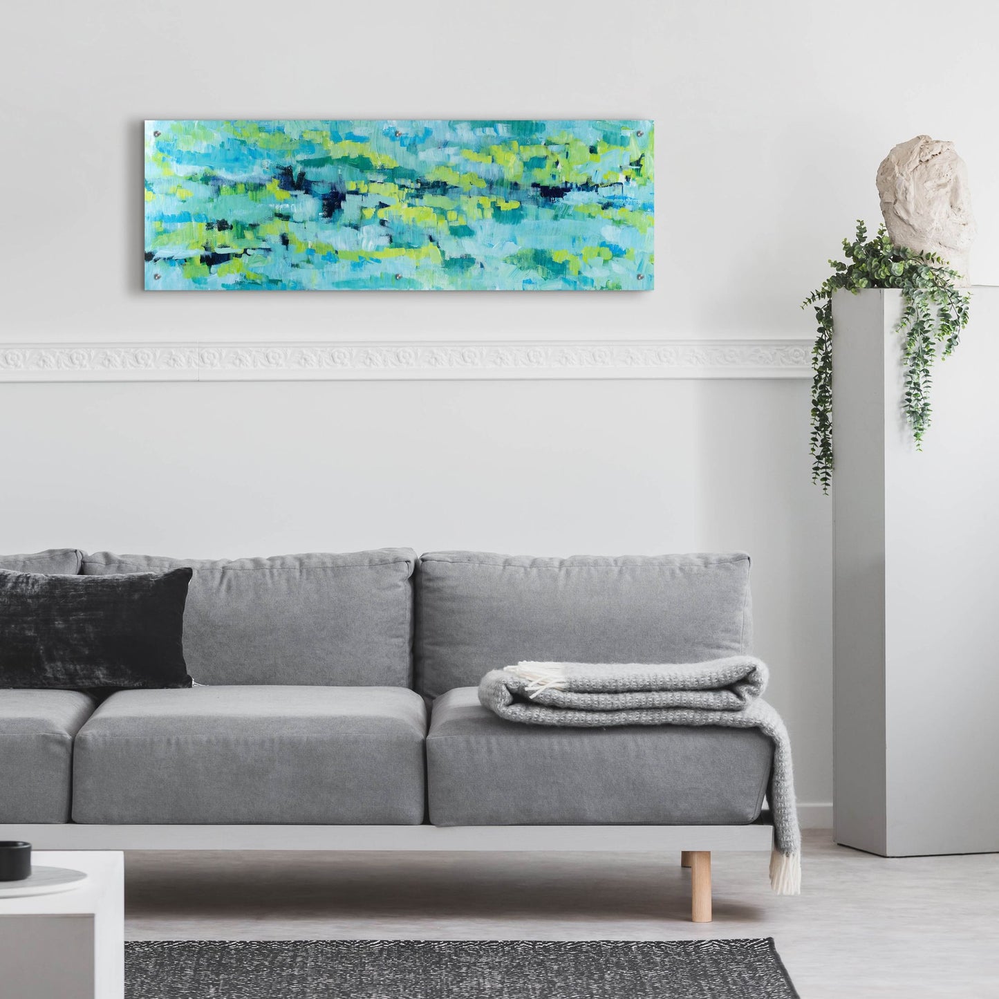 Epic Art 'Except When Soft Rains' by Cassandra Gillens, Acrylic Glass Wall Art,48x16