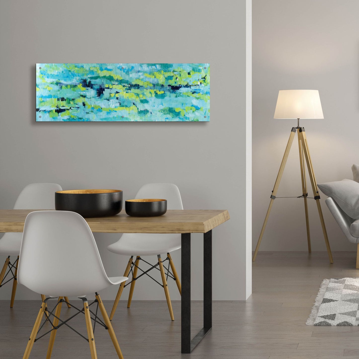 Epic Art 'Except When Soft Rains' by Cassandra Gillens, Acrylic Glass Wall Art,48x16