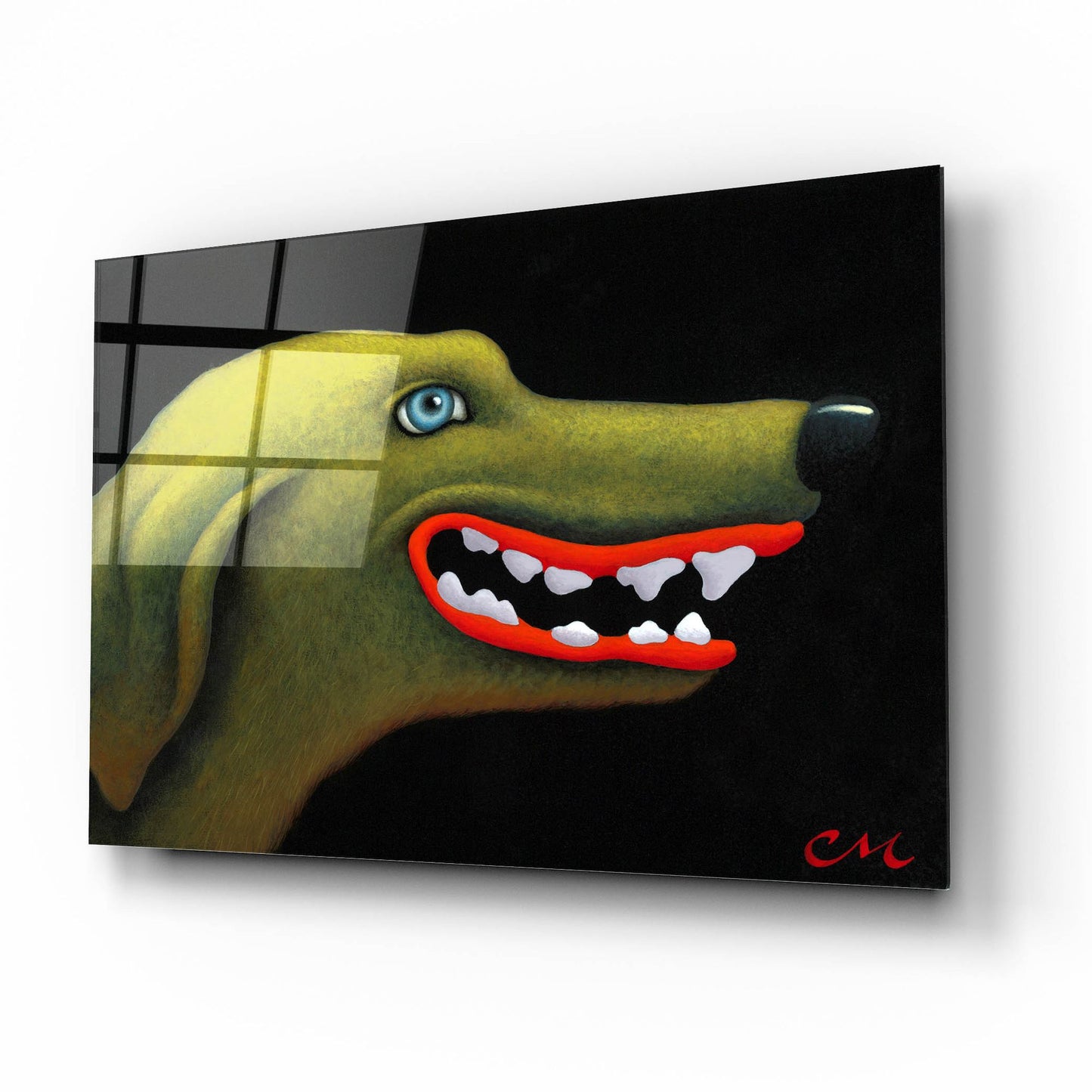 Epic Art 'Good Dog' by Chris Miles, Acrylic Glass Wall Art,16x12