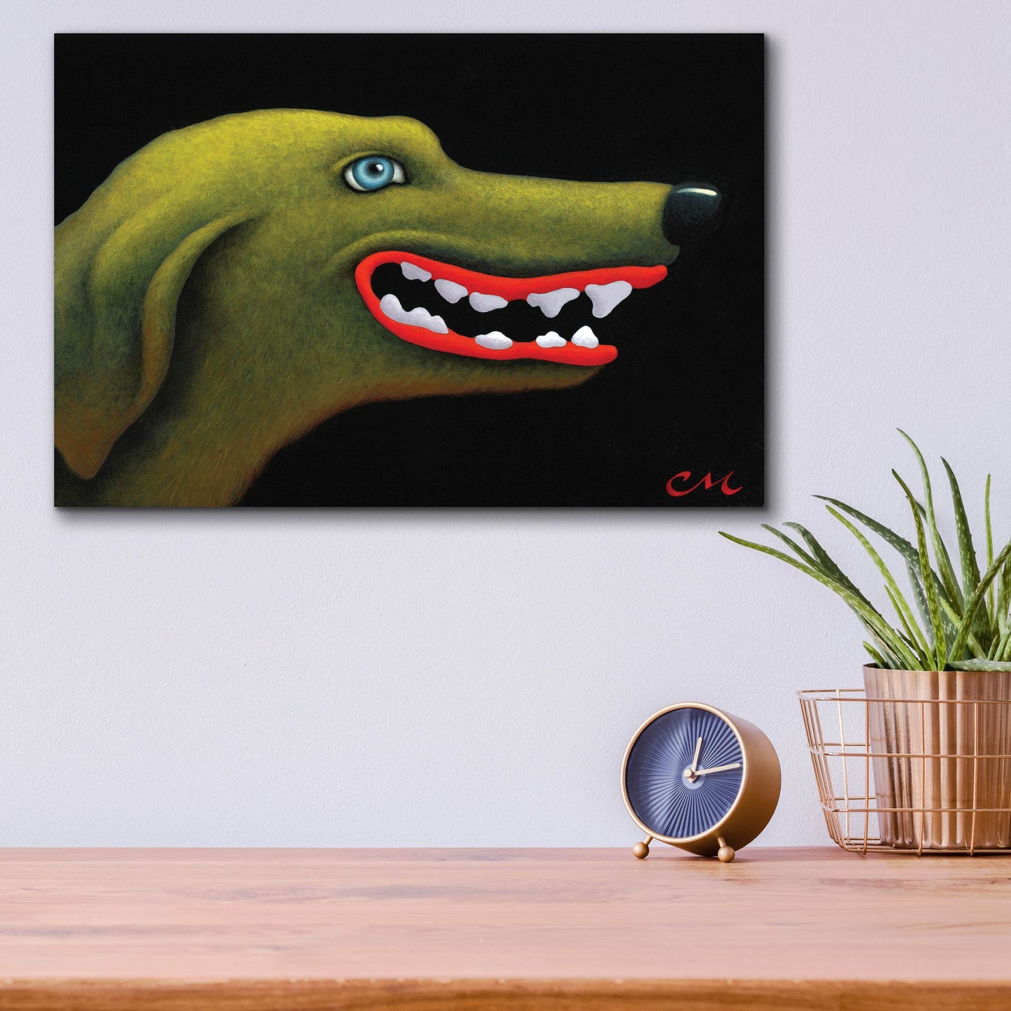 Epic Art 'Good Dog' by Chris Miles, Acrylic Glass Wall Art,16x12