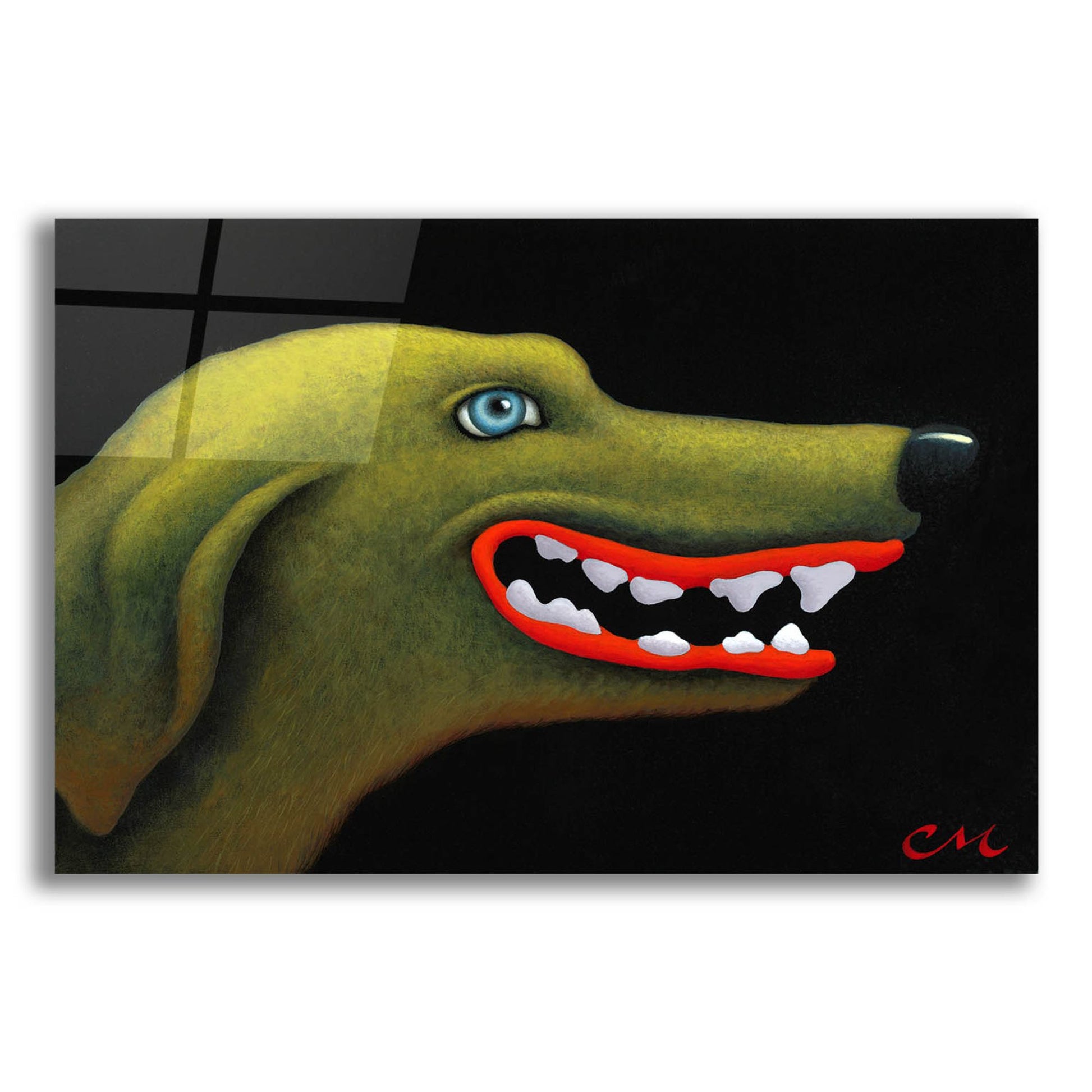 Epic Art 'Good Dog' by Chris Miles, Acrylic Glass Wall Art,24x16