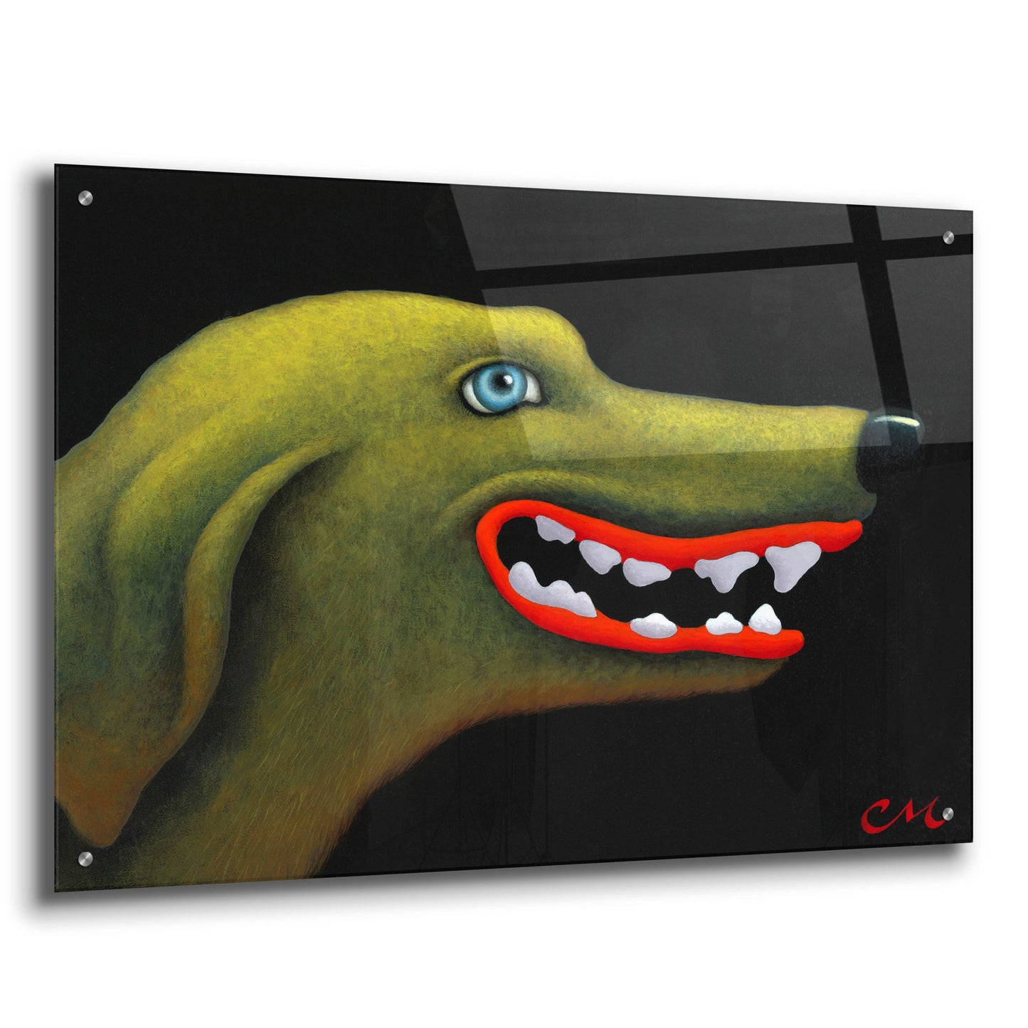 Epic Art 'Good Dog' by Chris Miles, Acrylic Glass Wall Art,36x24