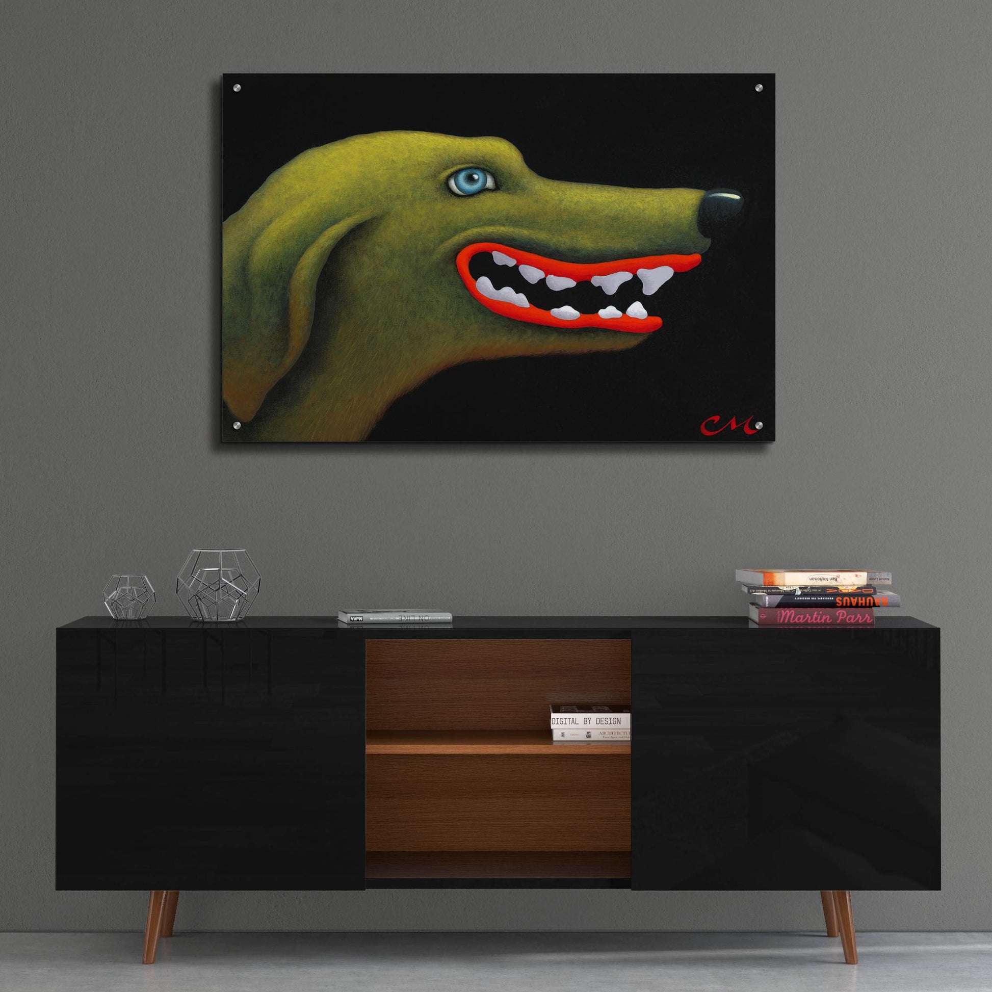 Epic Art 'Good Dog' by Chris Miles, Acrylic Glass Wall Art,36x24