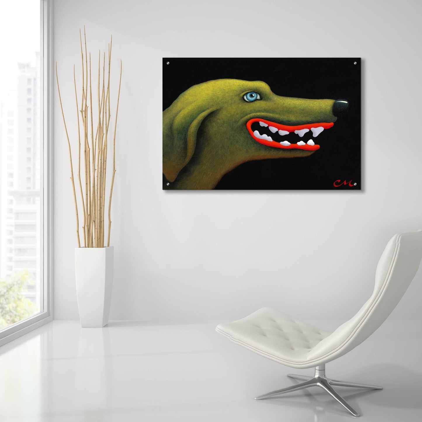 Epic Art 'Good Dog' by Chris Miles, Acrylic Glass Wall Art,36x24