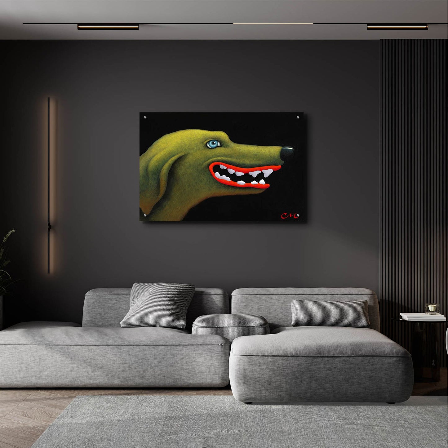 Epic Art 'Good Dog' by Chris Miles, Acrylic Glass Wall Art,36x24