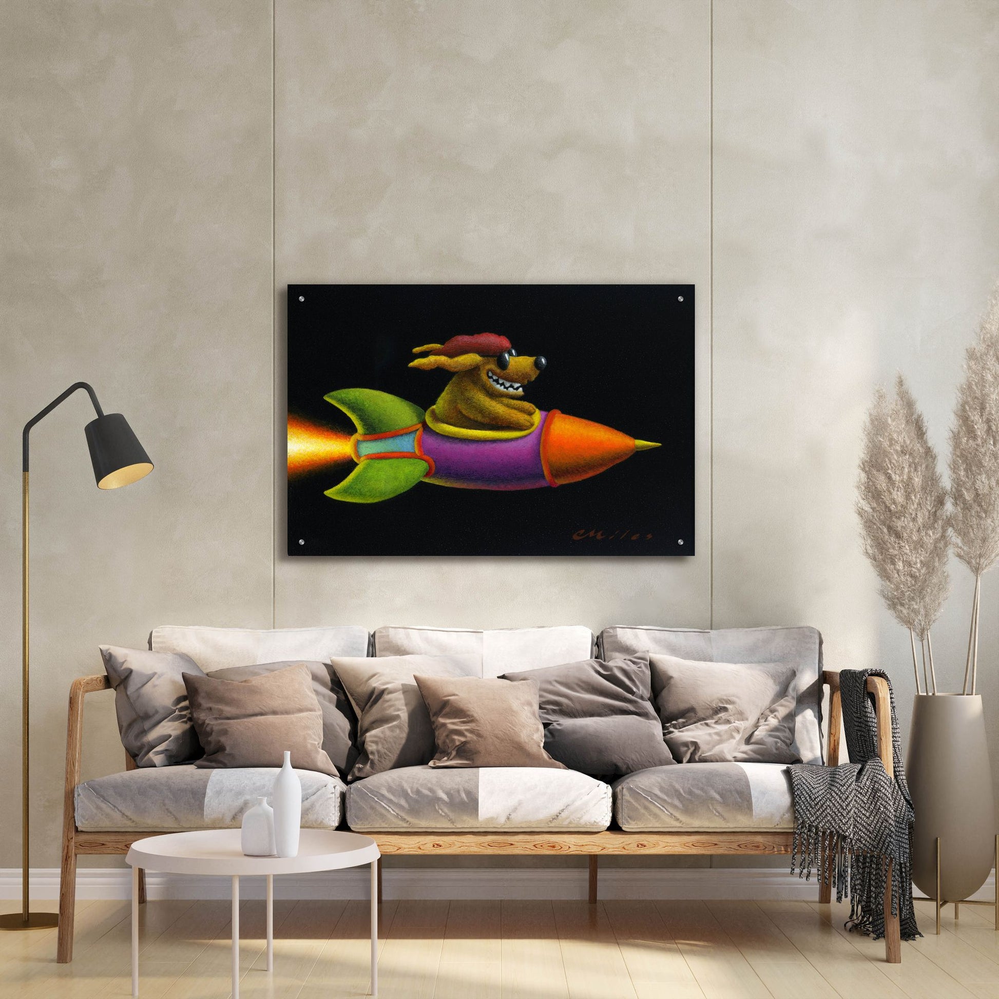 Epic Art 'Rocket Dog' by Chris Miles, Acrylic Glass Wall Art,36x24