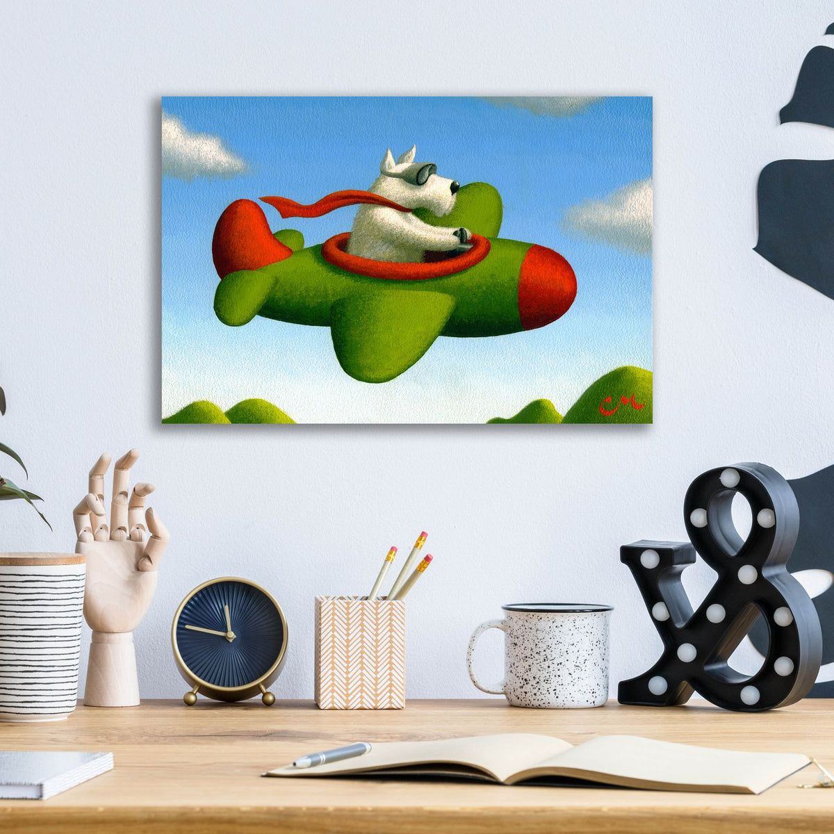Frequent Flier No 1 by Chris Miles - 16x12 acrylic wall art in a room