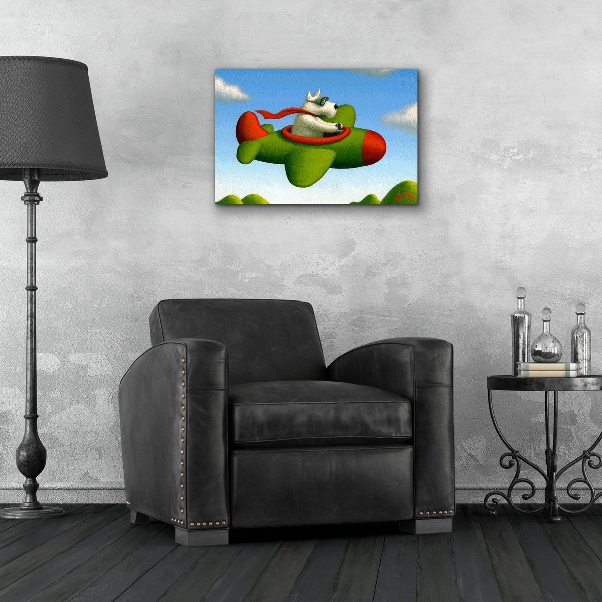 Frequent Flier No 1 by Chris Miles - 24x16 acrylic wall art in a room