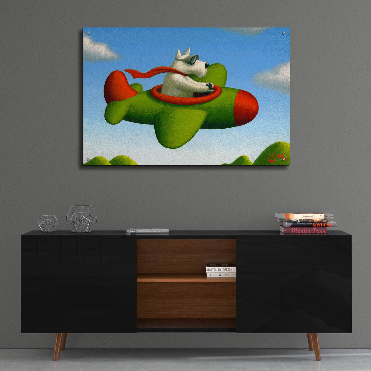 Frequent Flier No 1 by Chris Miles - 36x24 acrylic wall art in a room