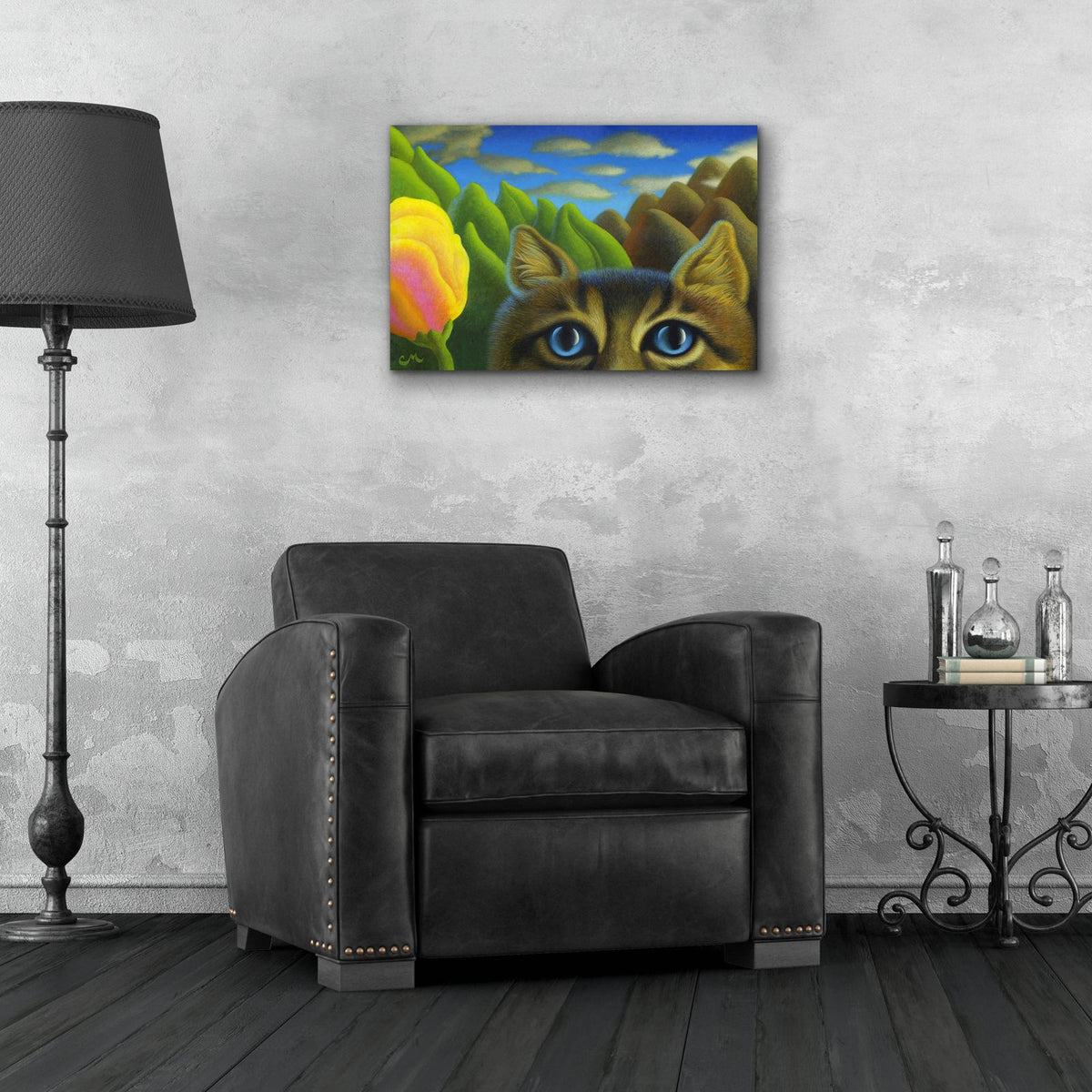 Watching by Chris Miles - 24x16 acrylic wall art in a room