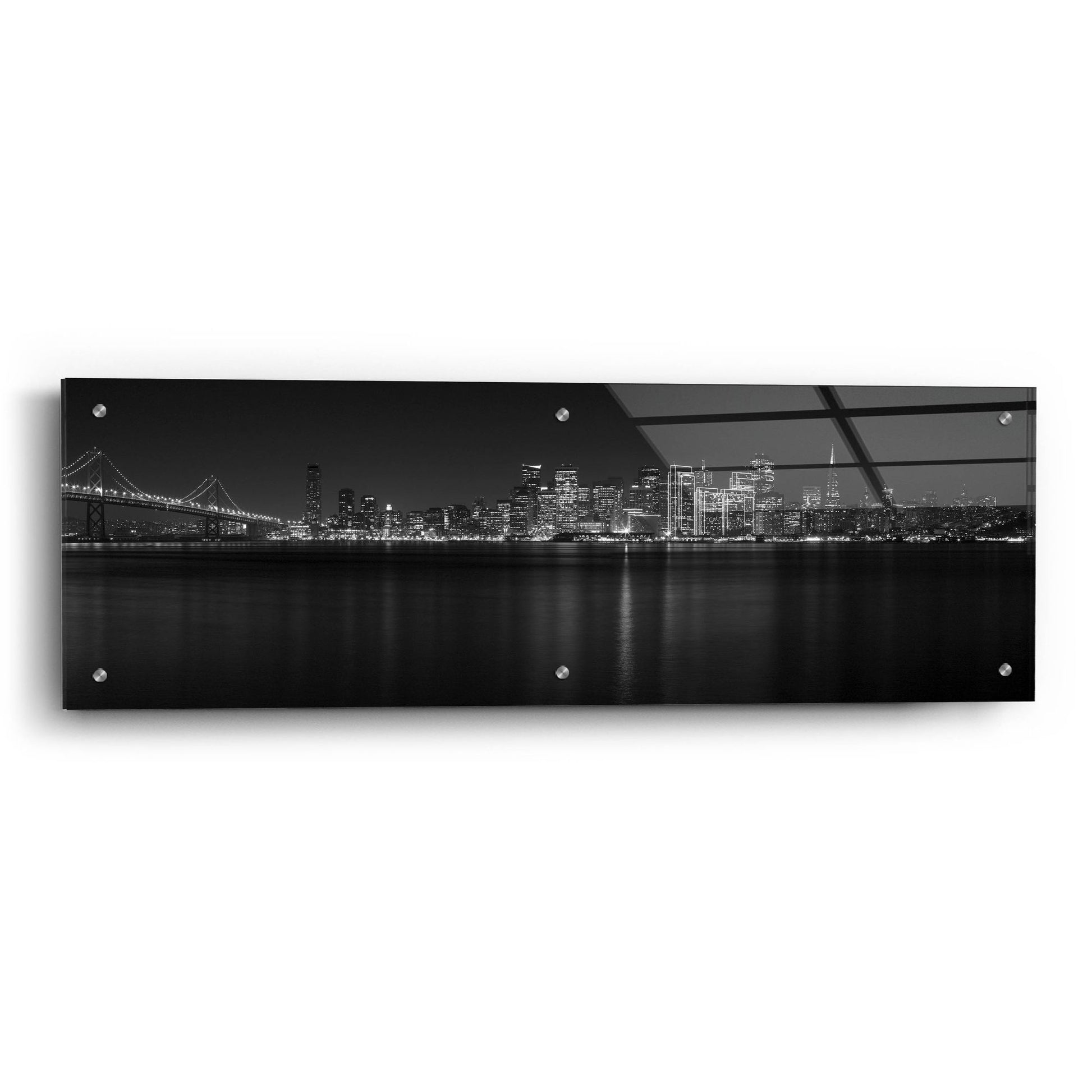 Epic Art 'City By The Bay Treasure Island Ca' by Craig Melville, Acrylic Glass Wall Art,36x12