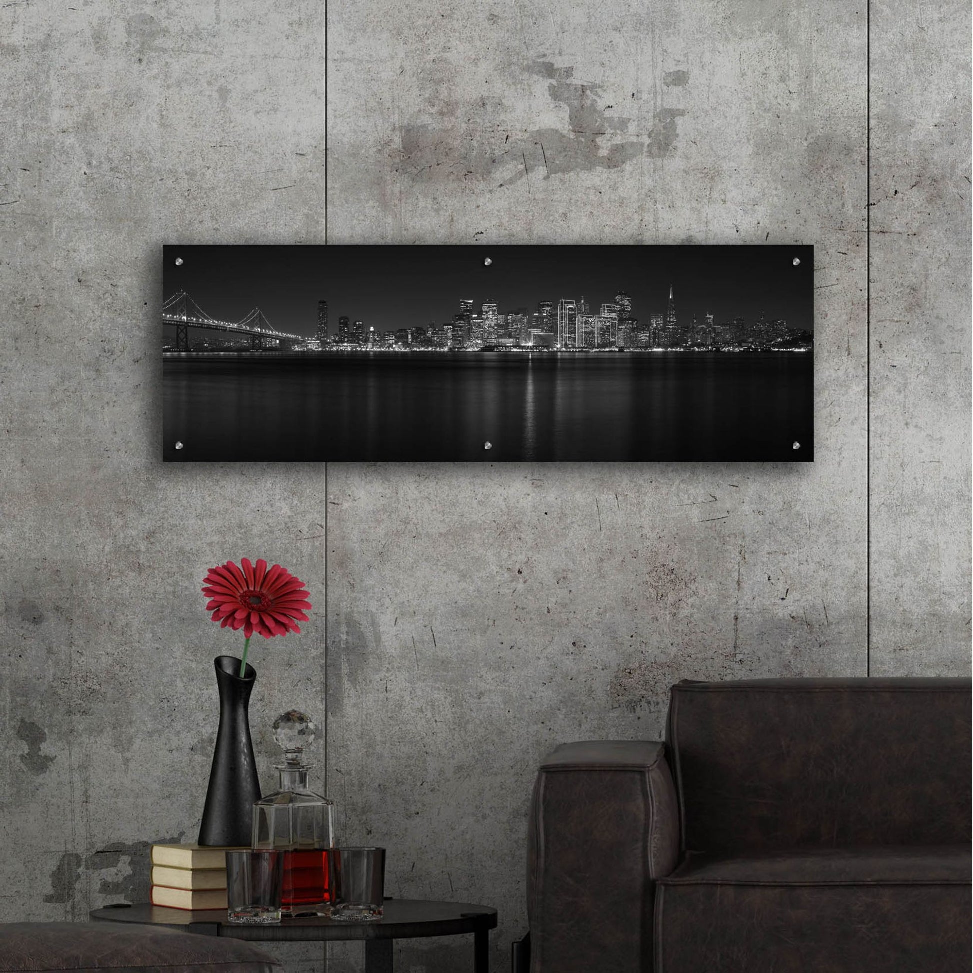 Epic Art 'City By The Bay Treasure Island Ca' by Craig Melville, Acrylic Glass Wall Art,48x16