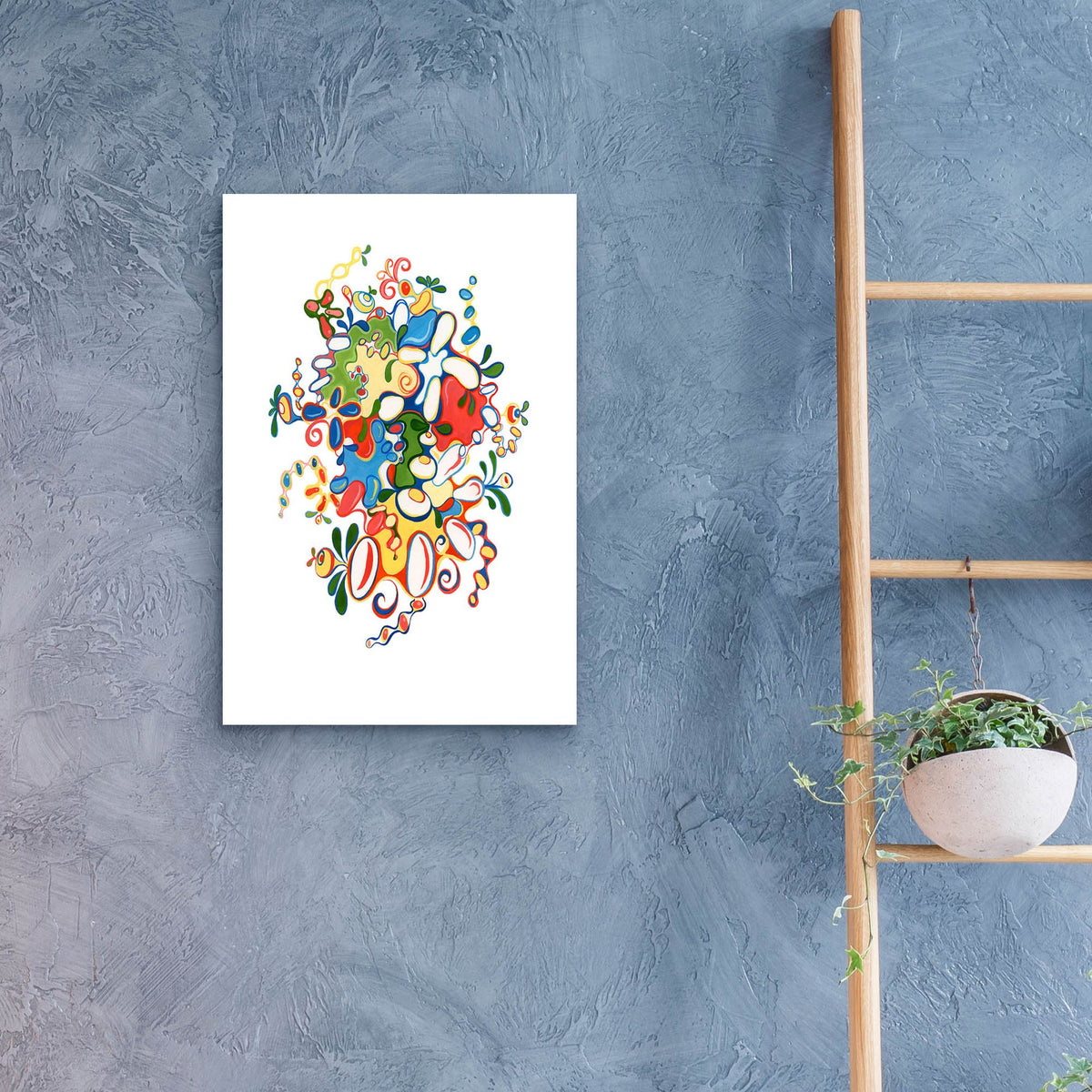 Epic Art 'Folk Twister' by Cynthia Mosser, Acrylic Glass Wall Art,16x24