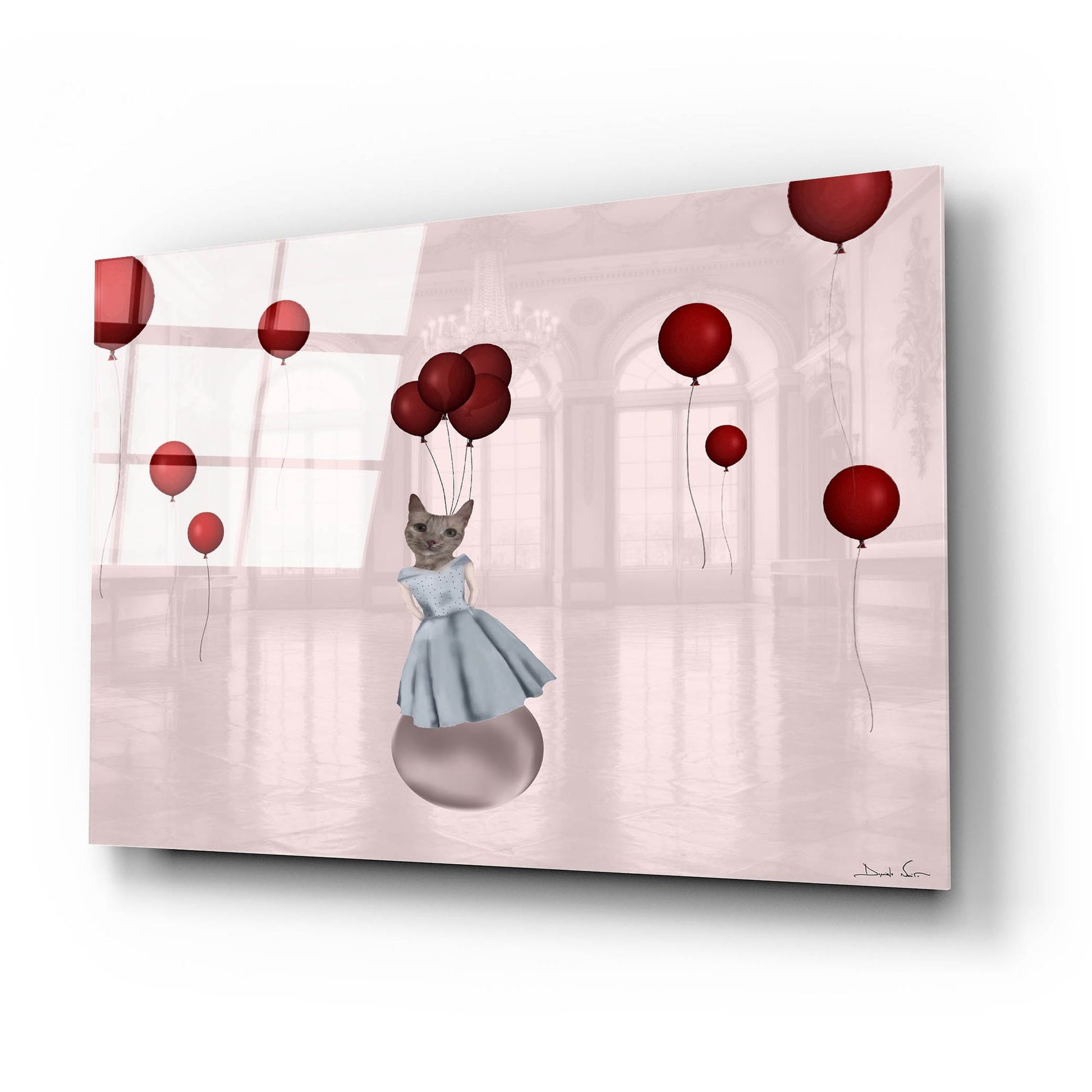 Epic Art 'Ball With Balloons' by Daniela Nocito, Acrylic Glass Wall Art,24x16