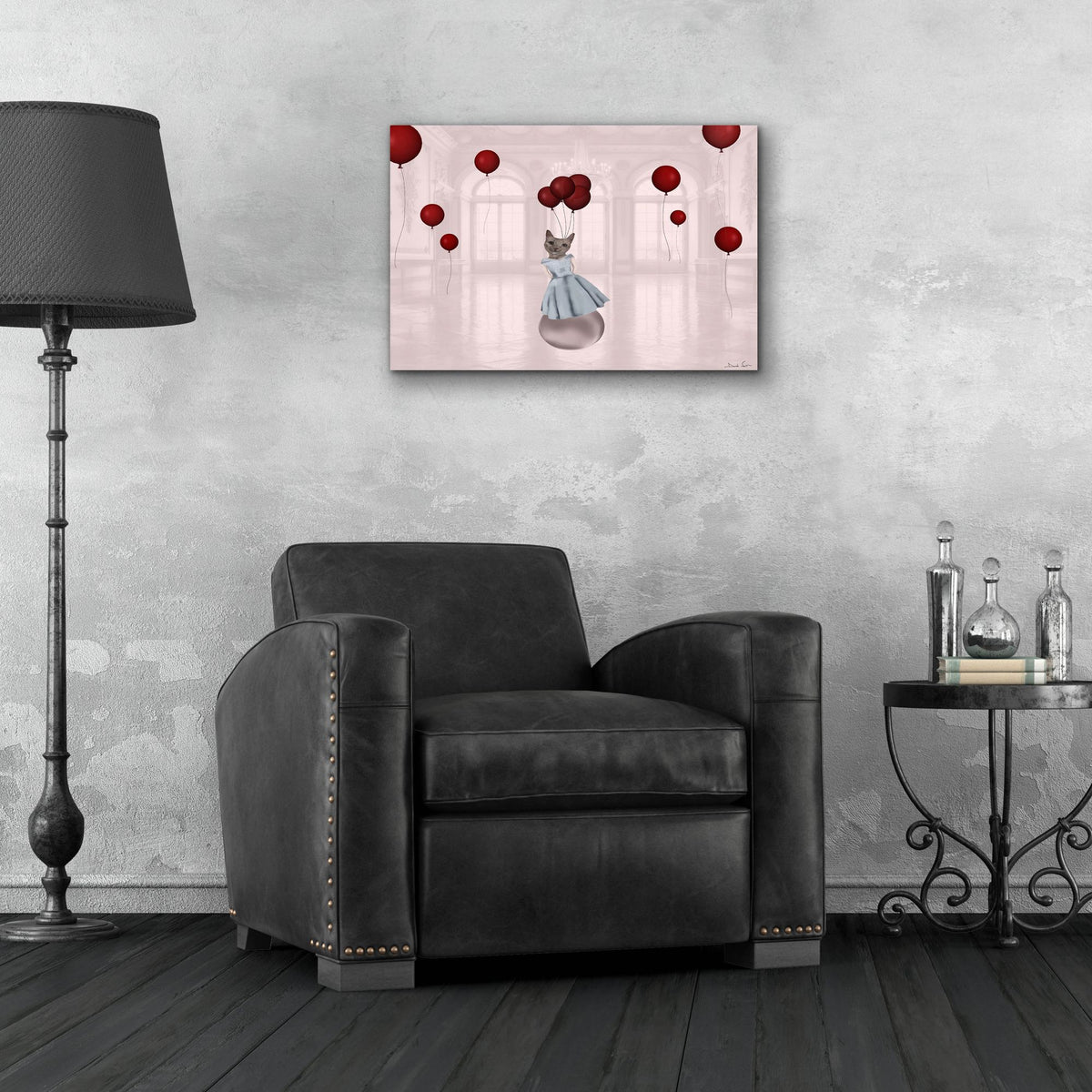 Epic Art 'Ball With Balloons' by Daniela Nocito, Acrylic Glass Wall Art,24x16