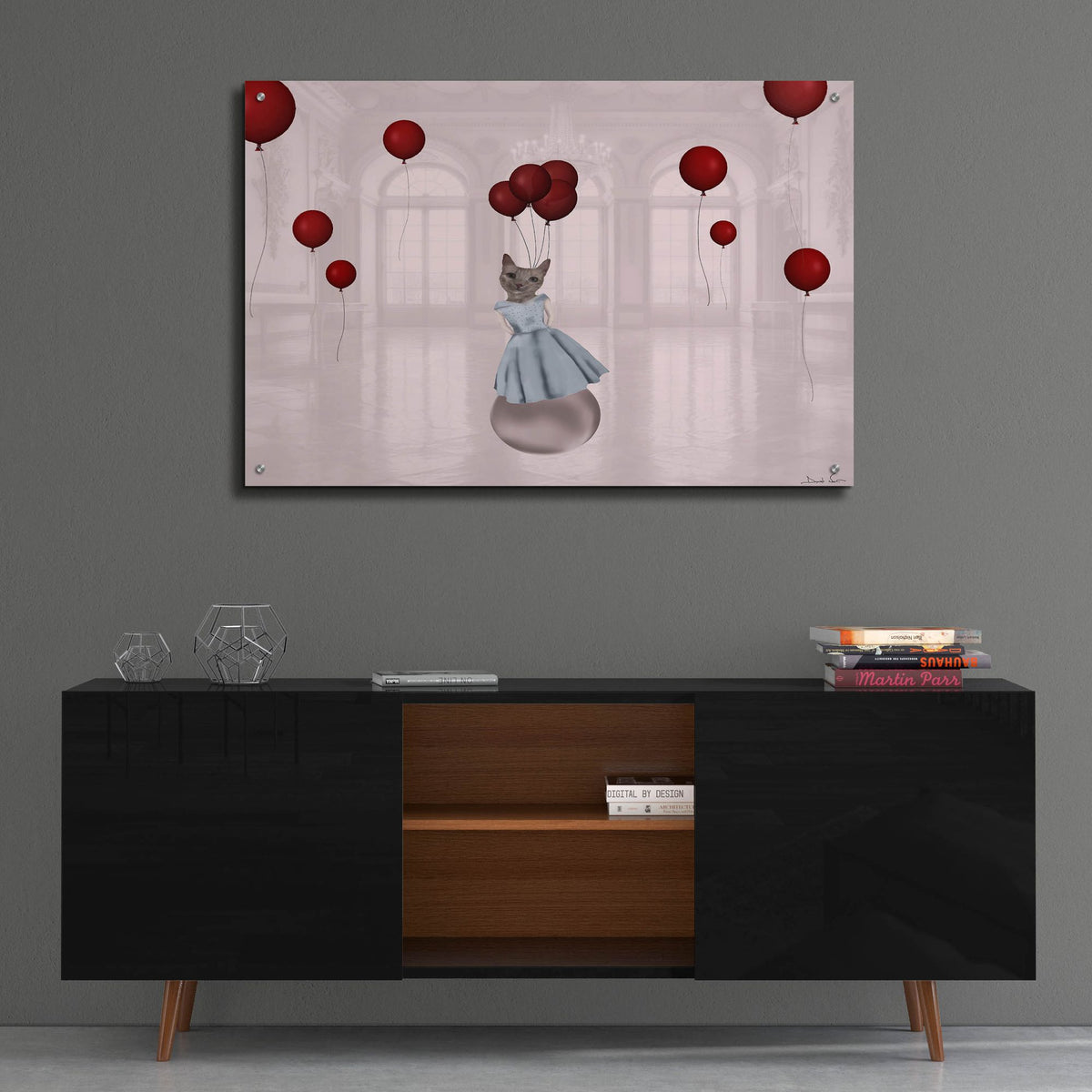 Epic Art 'Ball With Balloons' by Daniela Nocito, Acrylic Glass Wall Art,36x24